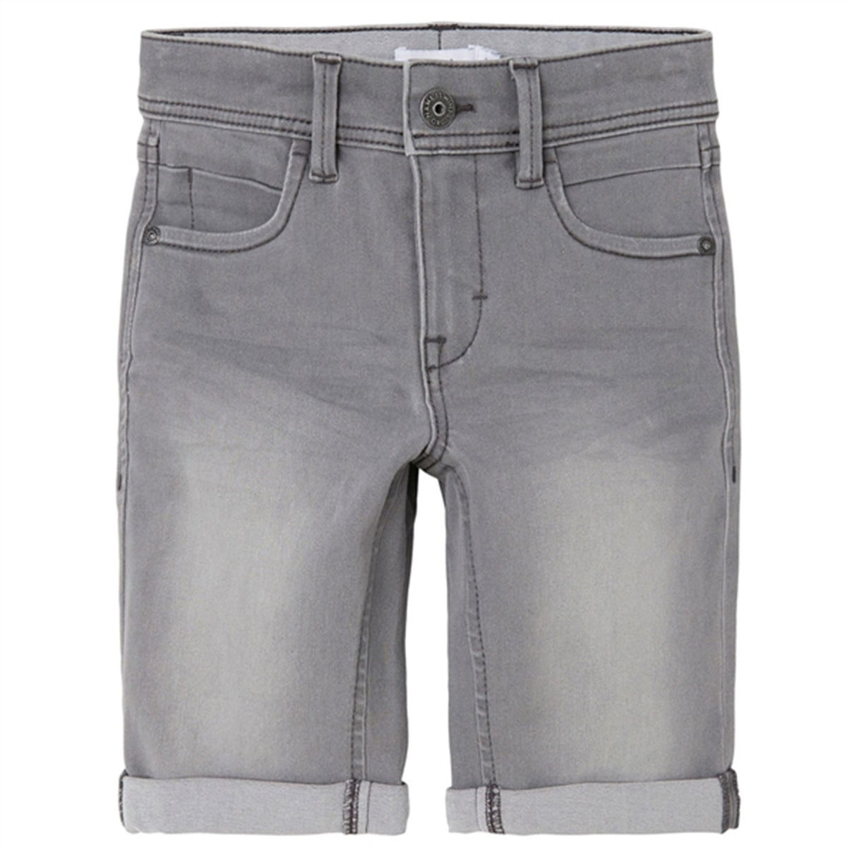 Name it Medium Grey Denim Silas Slim Denim Shorts Noos