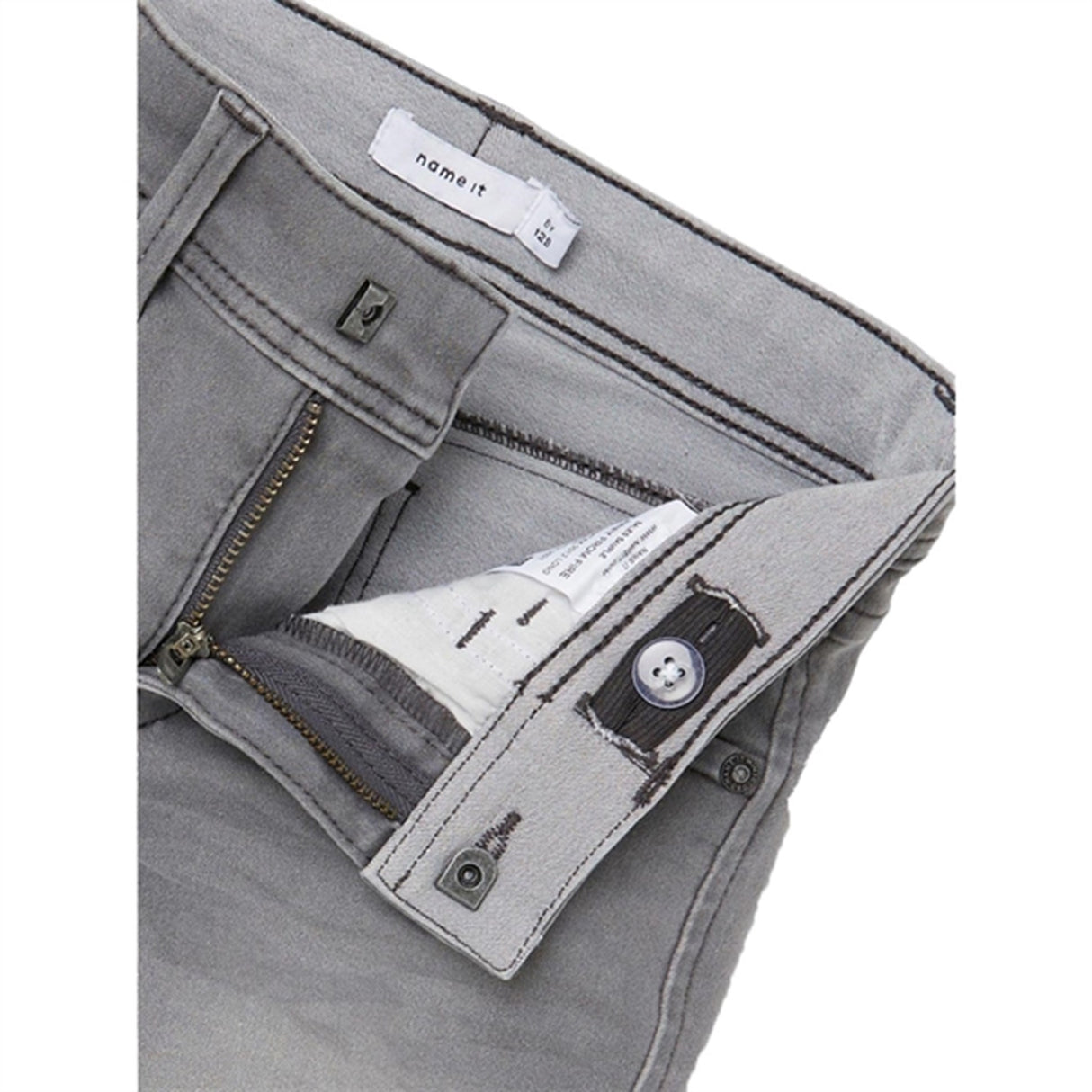 Name it Medium Grey Denim Silas Slim Denim Shorts Noos