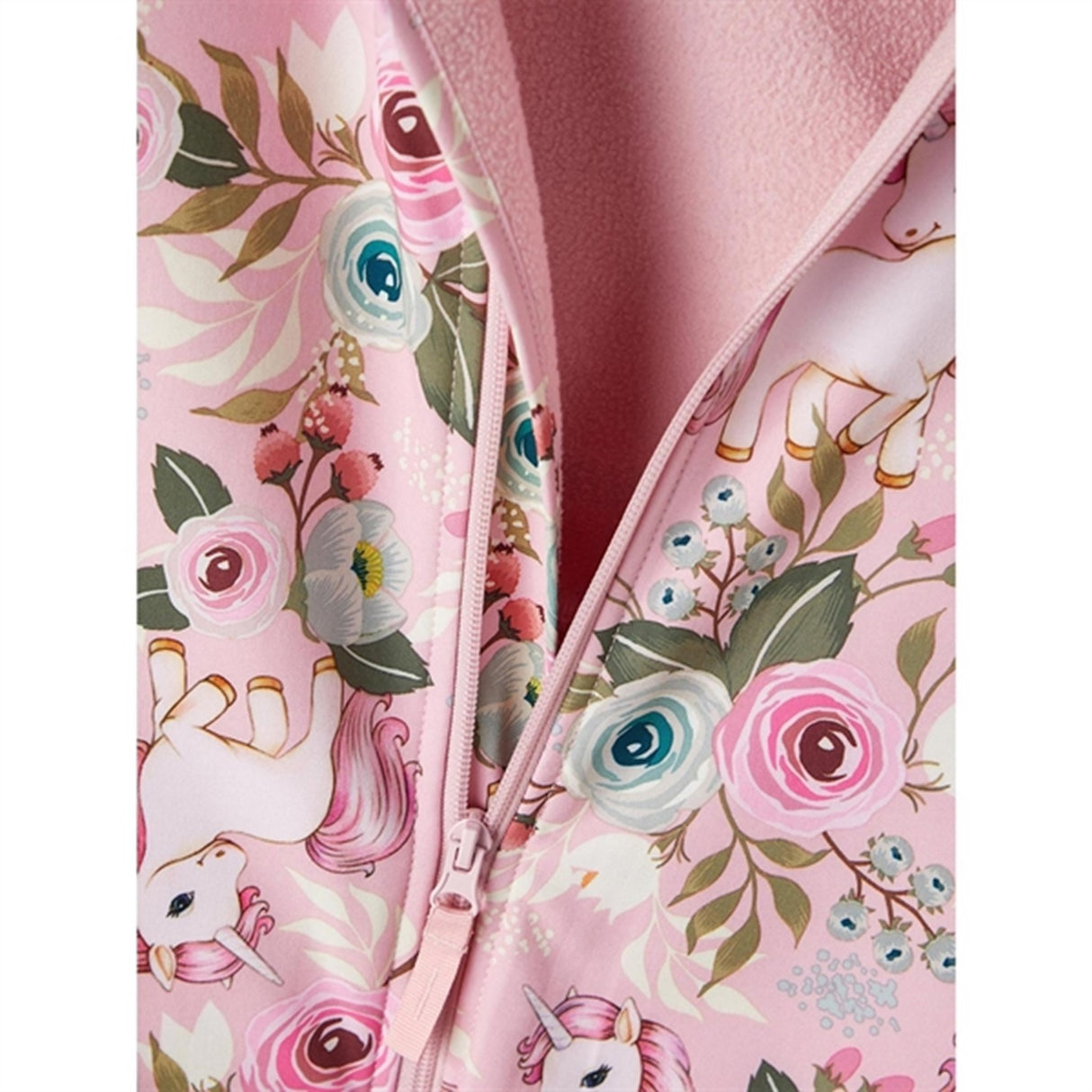 Name it Pink Nectar Alfa Softshell Dragt Floral Noos