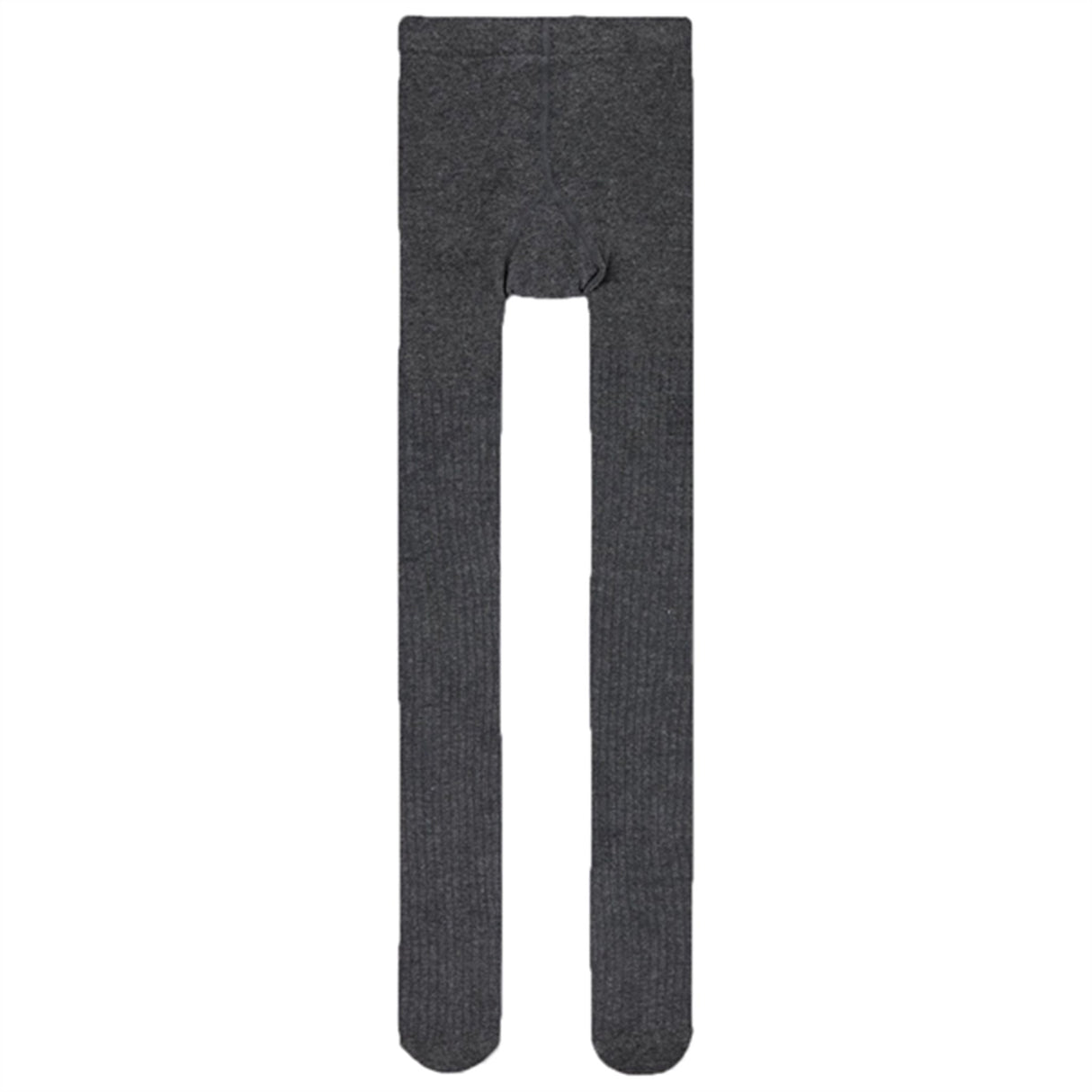 Name it Dark Grey Melange Rib Strømpebukser 2-pak Noos