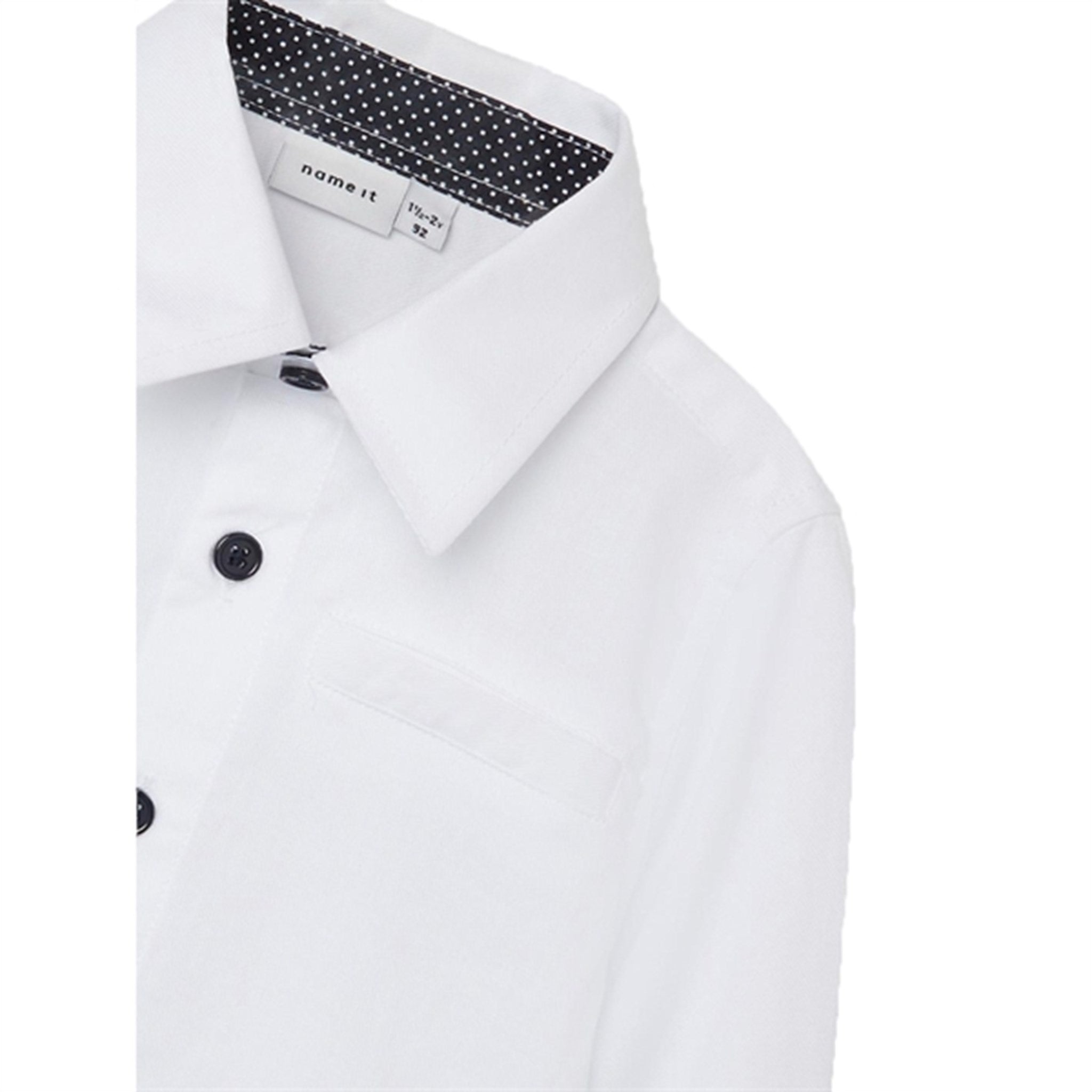 Name it Bright White Feshirt Skjorte 3