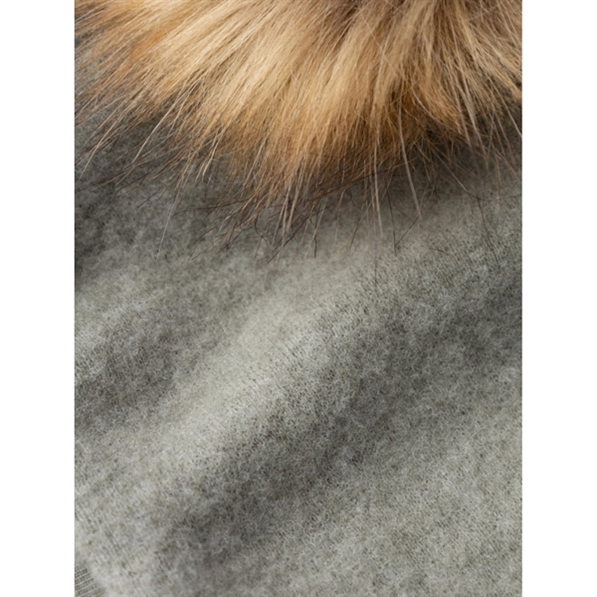 Name it Vetiver Wmino Uld Brushed Balaclava med Kvast