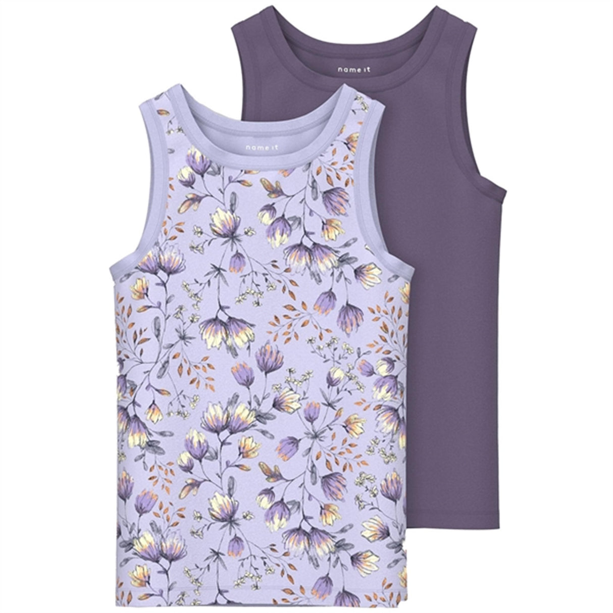Name it Purple Heather Flower Noos Tank Top 2-Pak