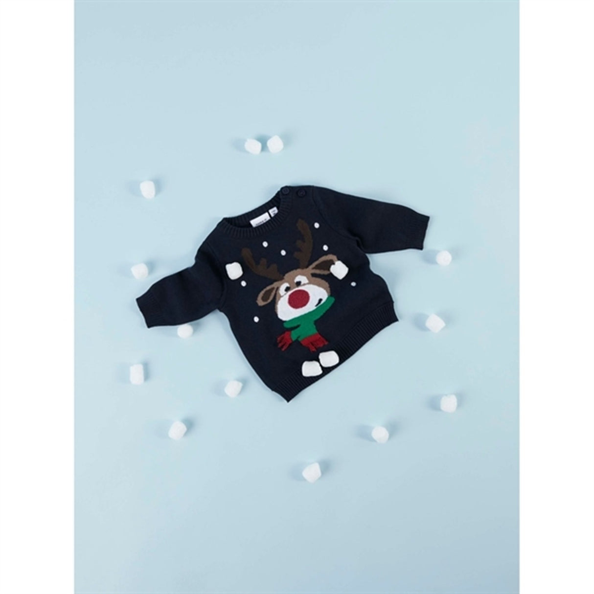 Name it Dark Sapphire Rodeer Striktrøje