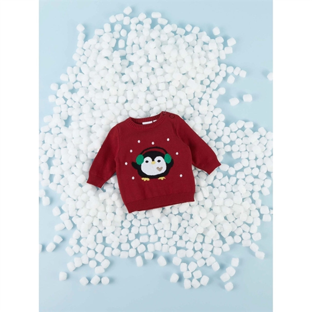 Name it Jester Red Radeer Striktrøje