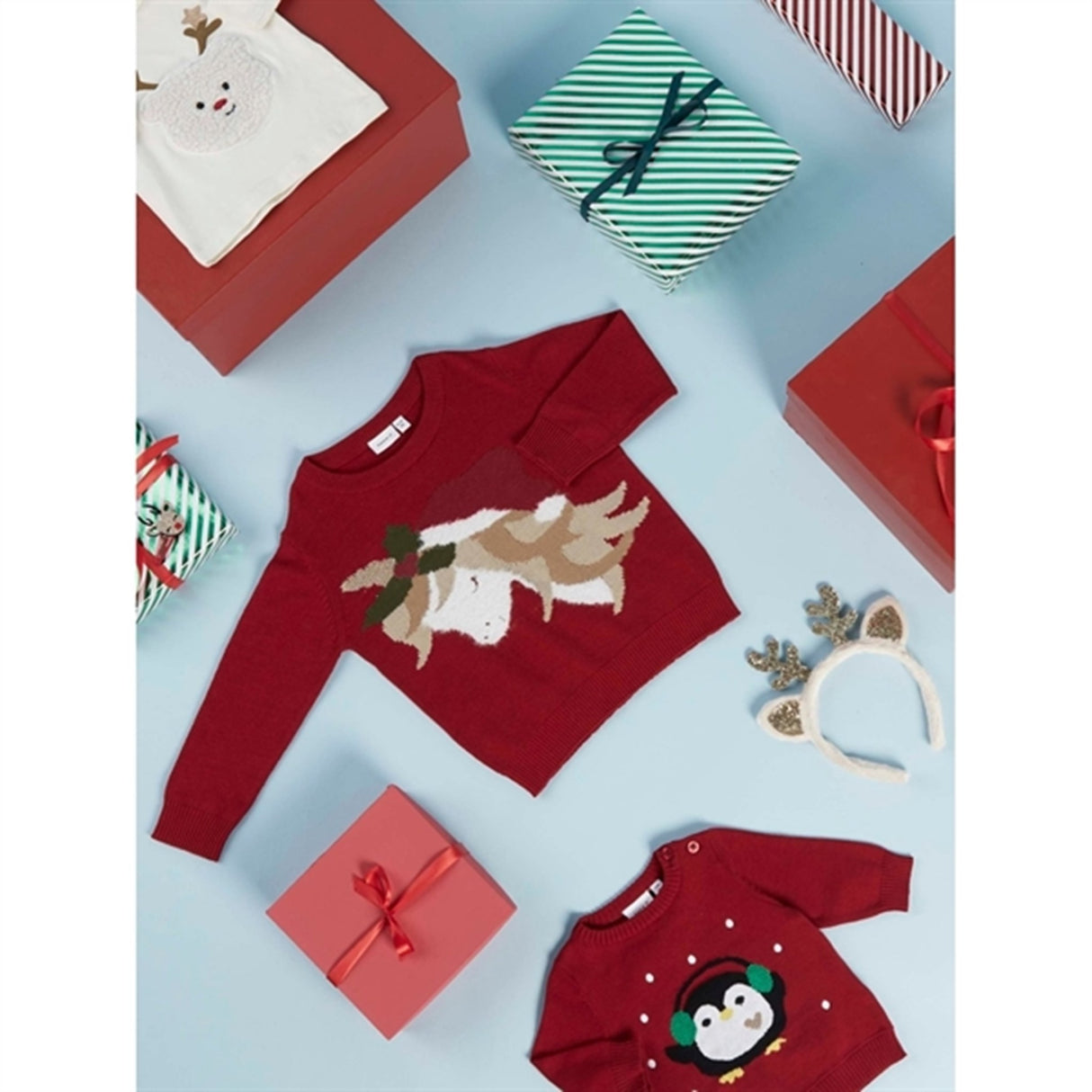 Name it Jester Red Roullo Striktrøje