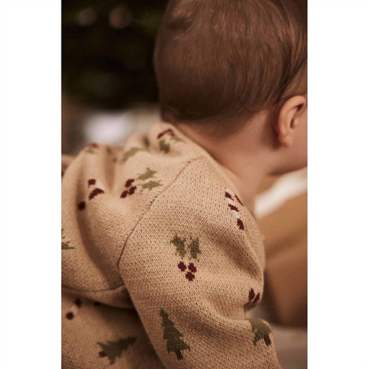 Lil'Atelier Warm Sand Melange Lamao Strik Cardigan