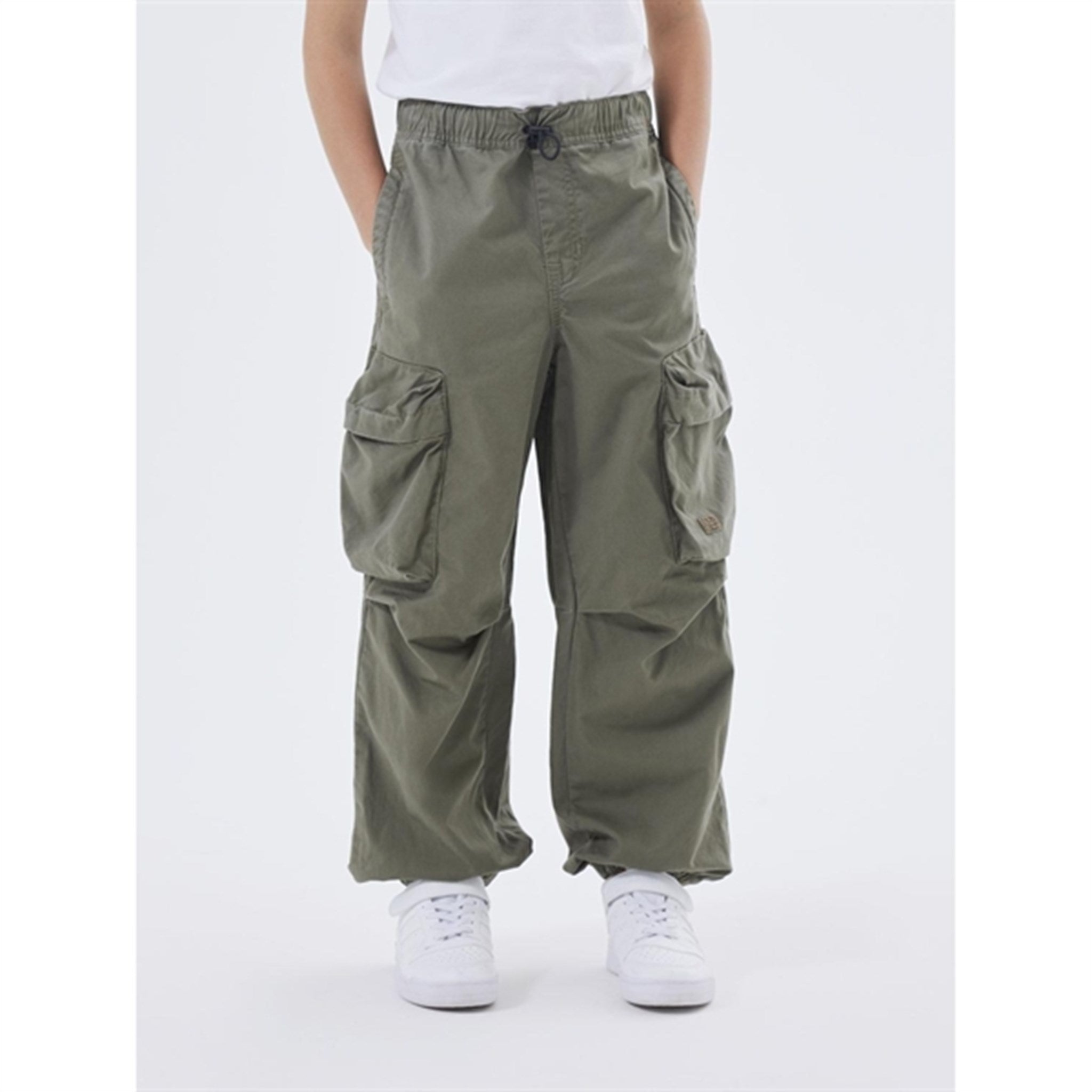 Name it Dusty Olive Ben Parachute Twill Bukser Noos 2