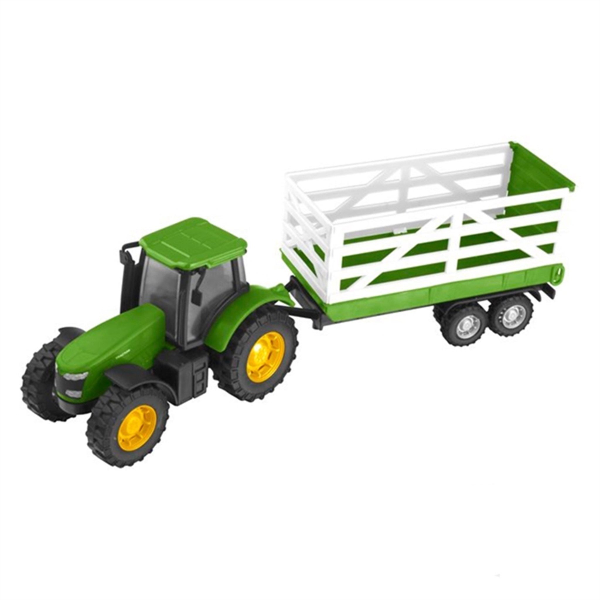 Teamsterz Tractor og Trailer Grøn Bur