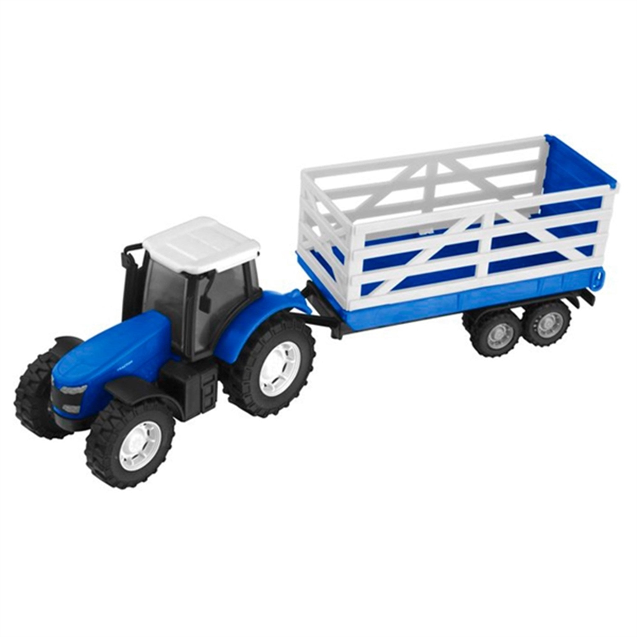 Teamsterz Tractor og Trailer Blå Bur