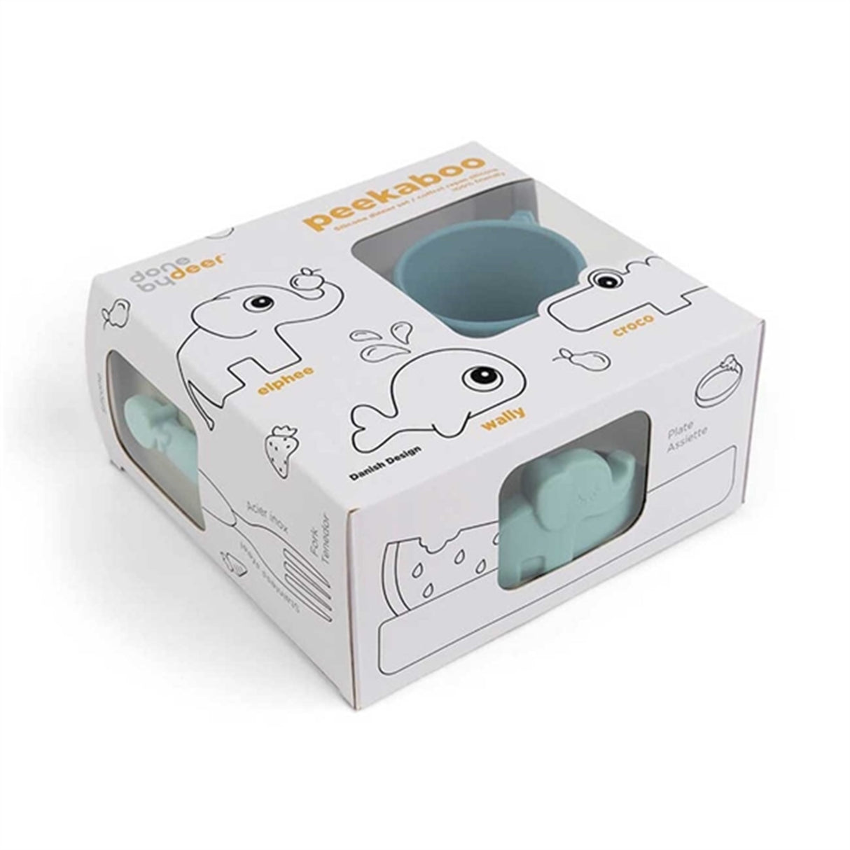 Done by Deer Peekaboo Spisesæt Deer Friends Blue