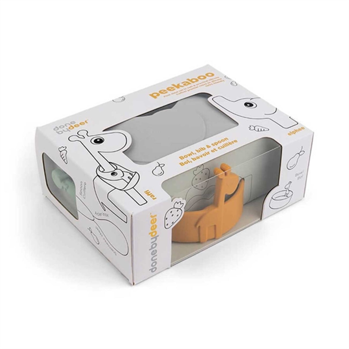 Done by Deer Peekaboo Første Måltidssæt Deer Friends Mix