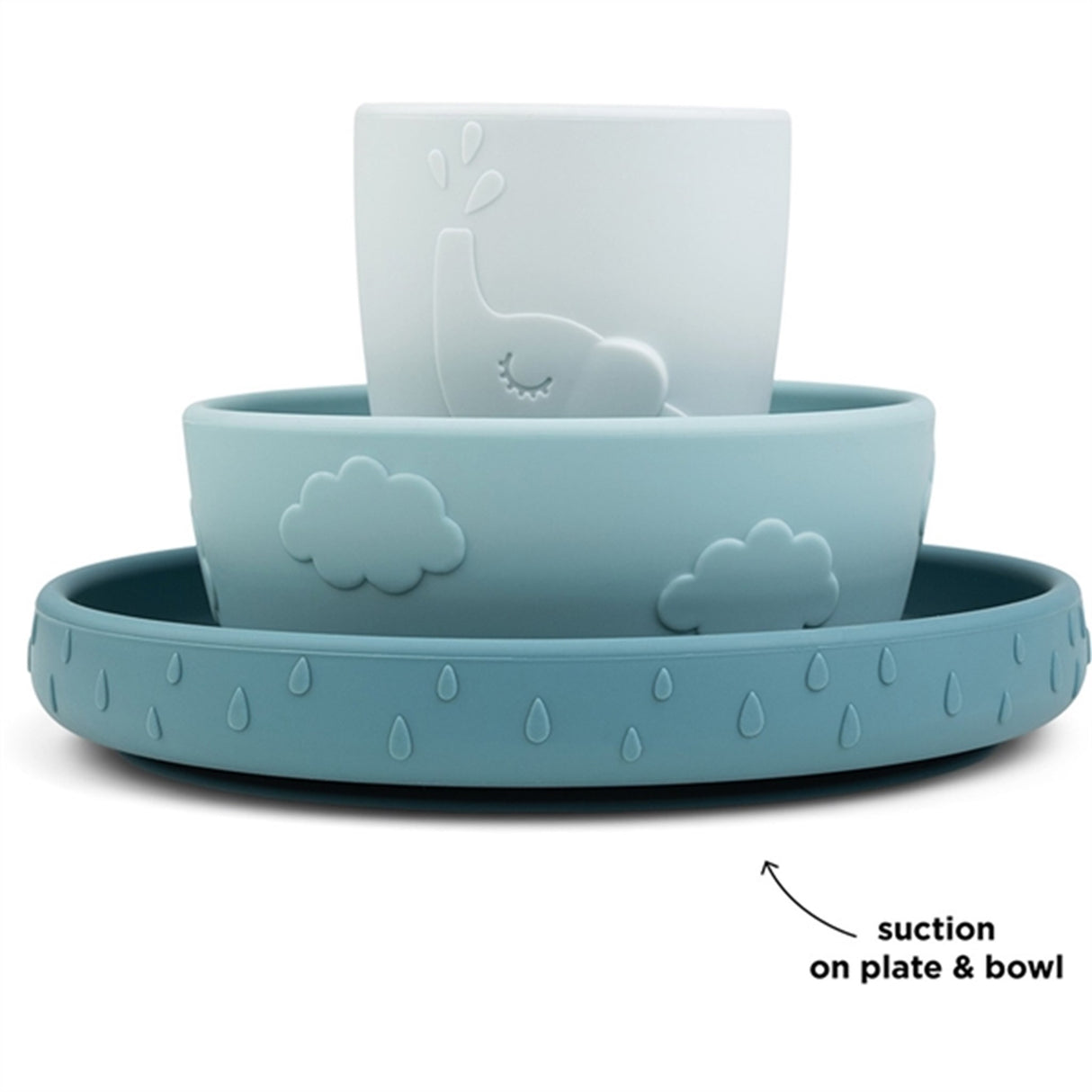 Done by Deer Stick&Stay Spisesæt Deer Friends Blå