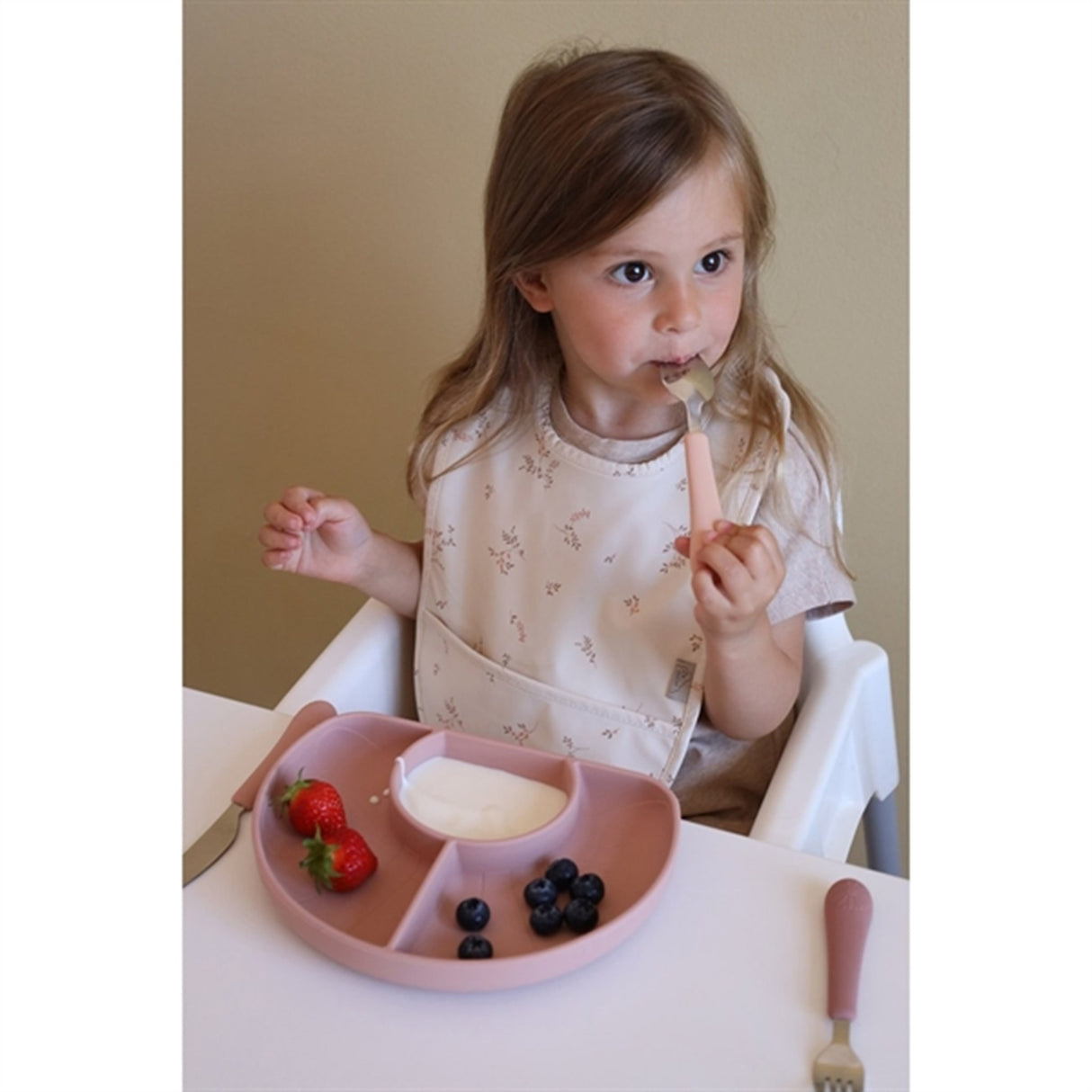 Cam Cam Copenhagen Flower Opdelt Tallerken Dusty Rose