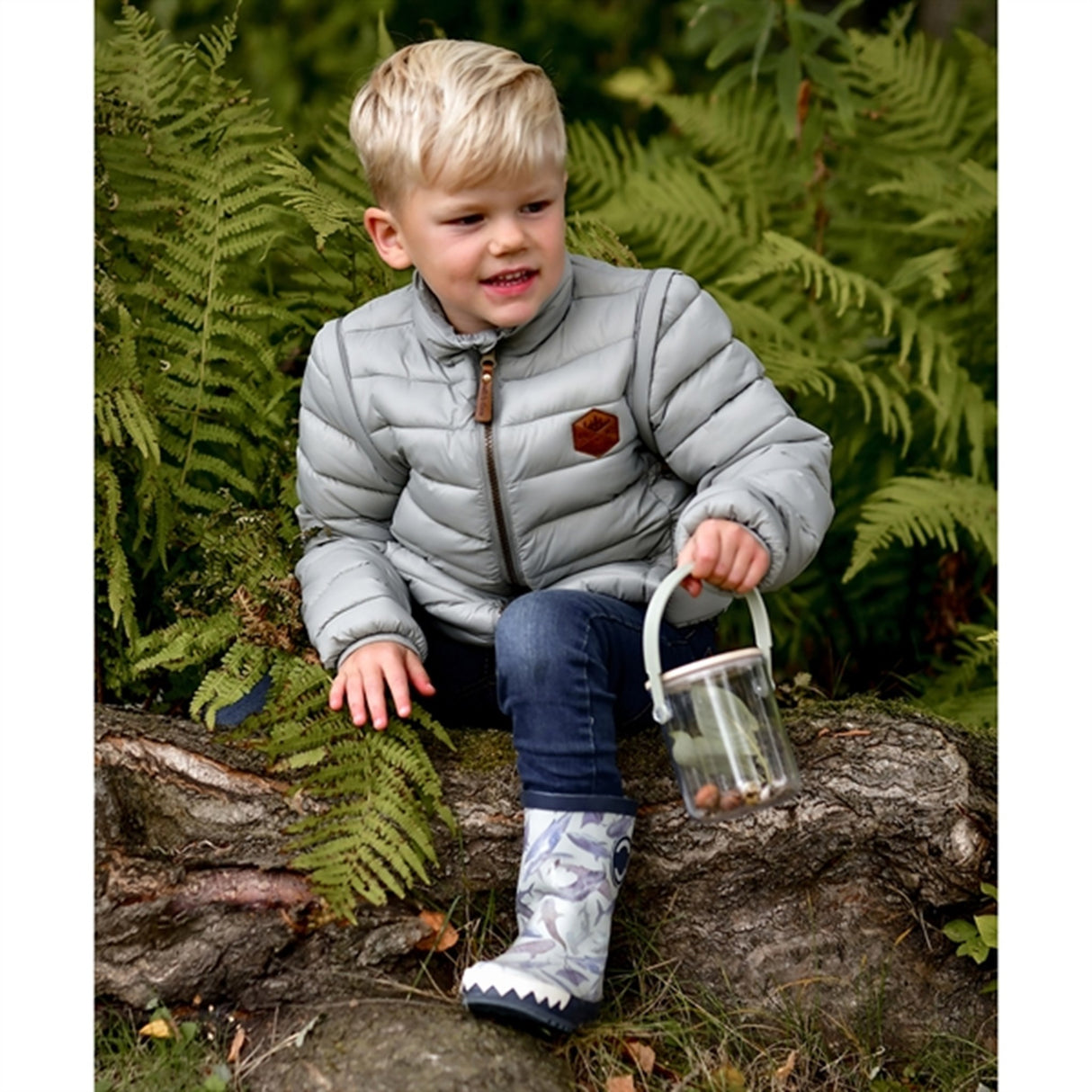 Mikk-Line Nylon puffer 2i1 Jakke Neutral Gray