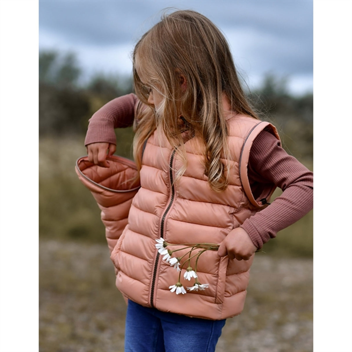 Mikk-Line Nylon puffer 2i1 Jakke Tawny Brown