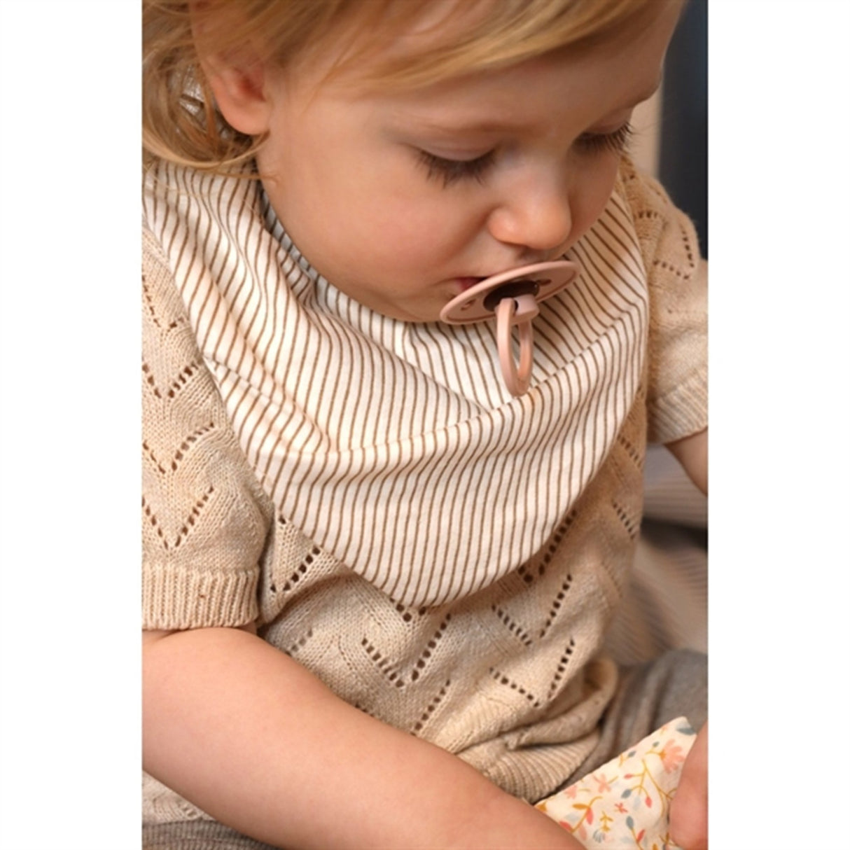 Cam Cam Copenhagen Bandana Savlesmæk 2-pak Classic Stripes Camel