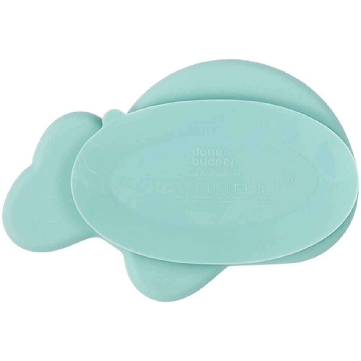 Done by Deer Silicone Stick & Stay Plate Wally Blue