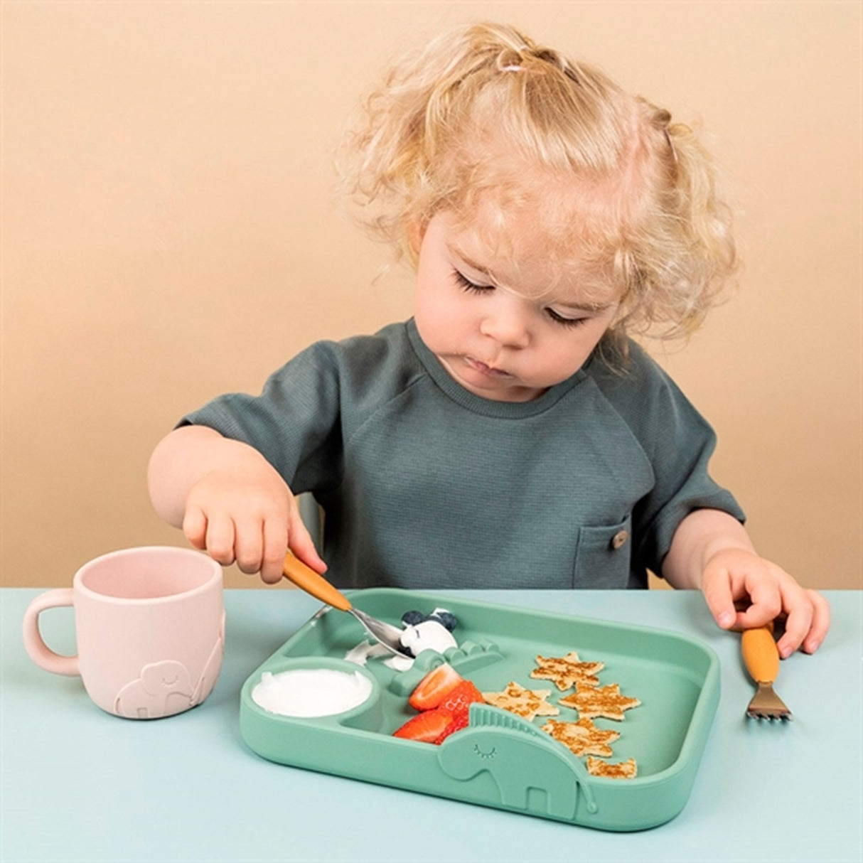 Done by Deer Peekaboo Tallerken Green