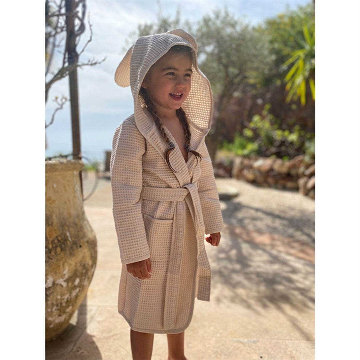 Vanilla COPENHAGEN Badekåbe Waffle Oyster Grey