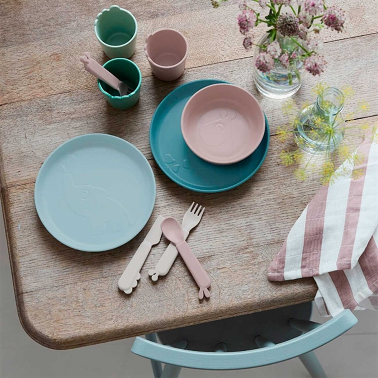 Done by Deer Kiddish Mini Kop 2-pak Croco Sand/Coral