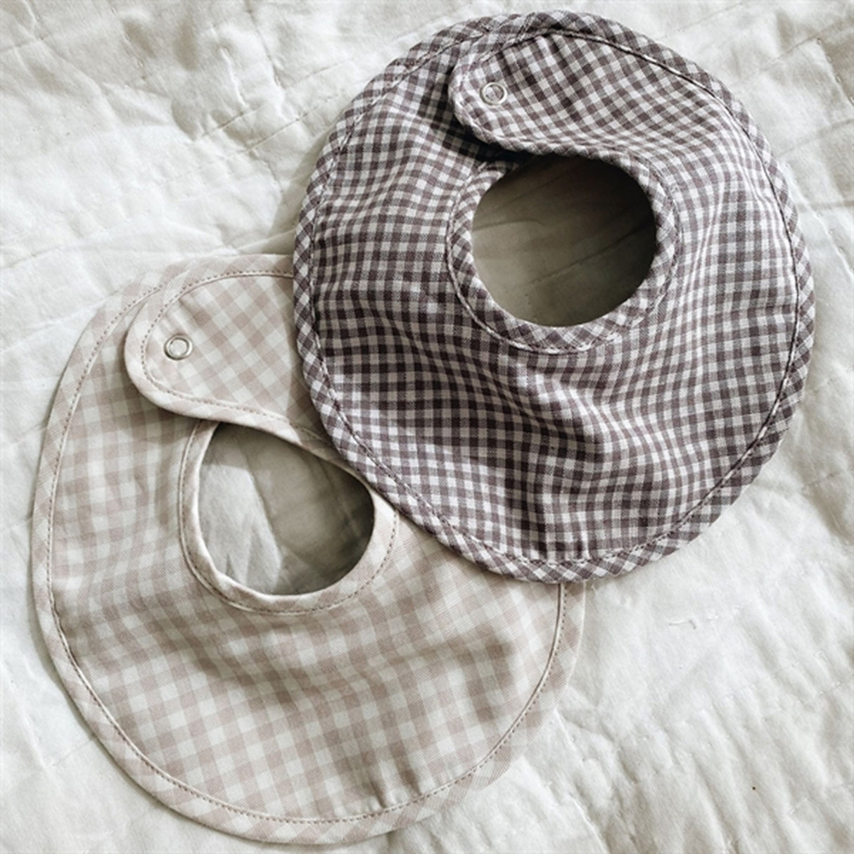 lalaby Mini Check Bibi Hagesmæk 2-Pak