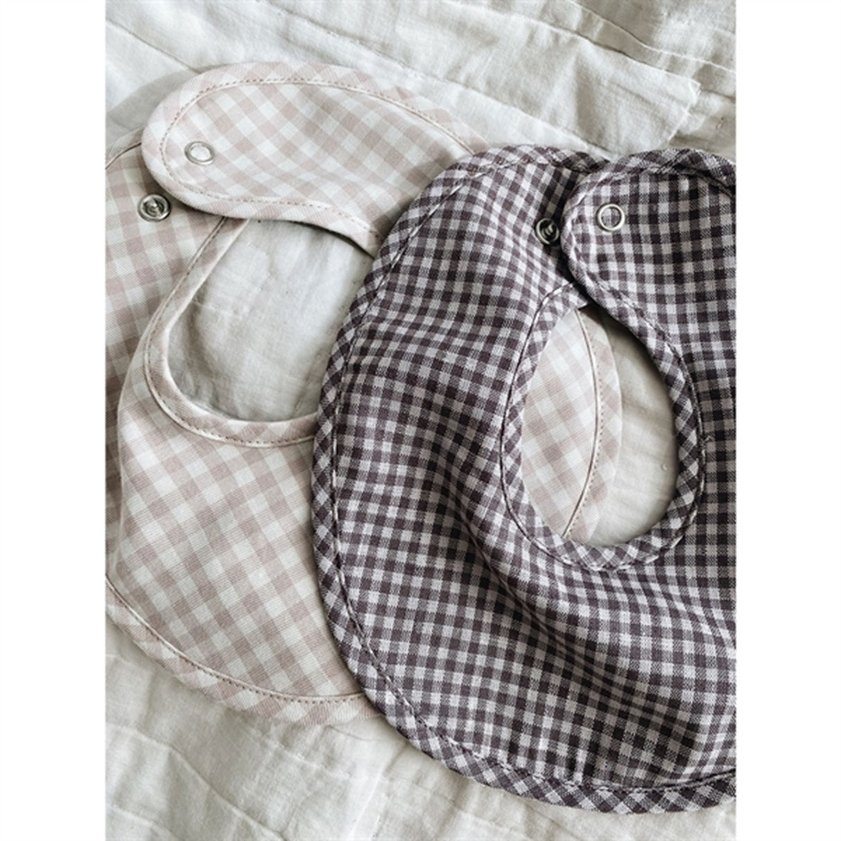lalaby Mini Check Bibi Hagesmæk 2-Pak