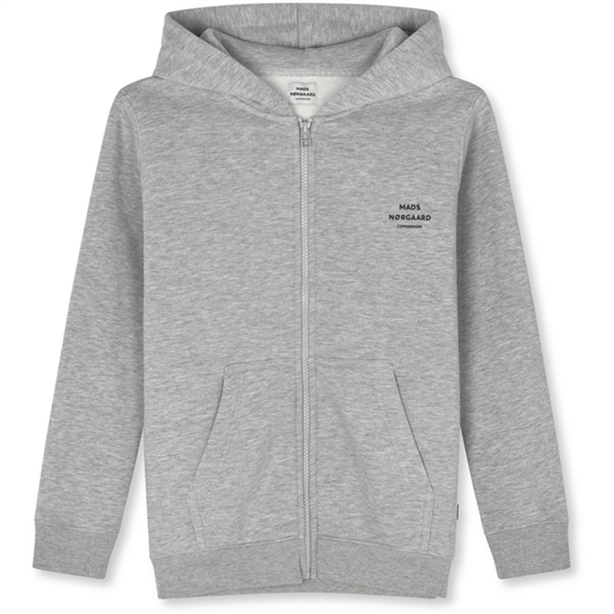 Mads Nørgaard Standard Hudini Zip Sweatshirt Grey Melange