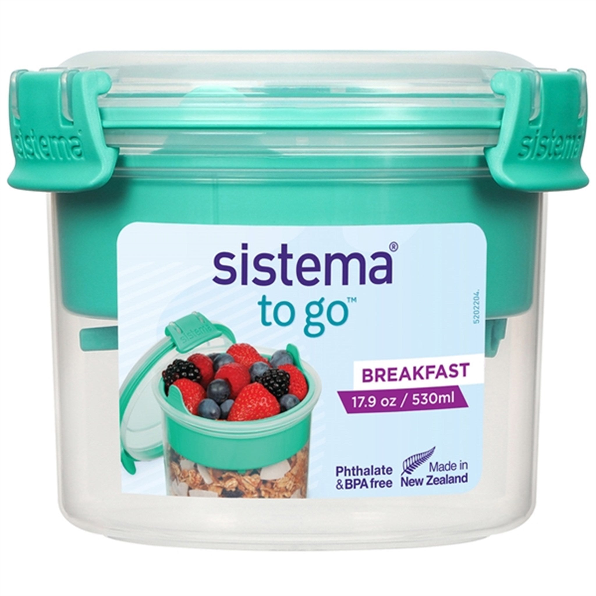 Sistema To Go Morgenmadsbøtte 530 ml Minty Teal 2