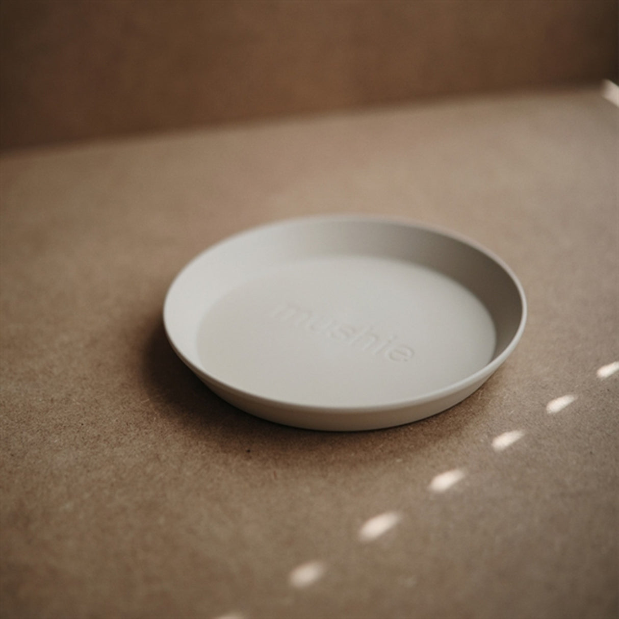 Mushie Tallerken Rund 2-pak Vanilla