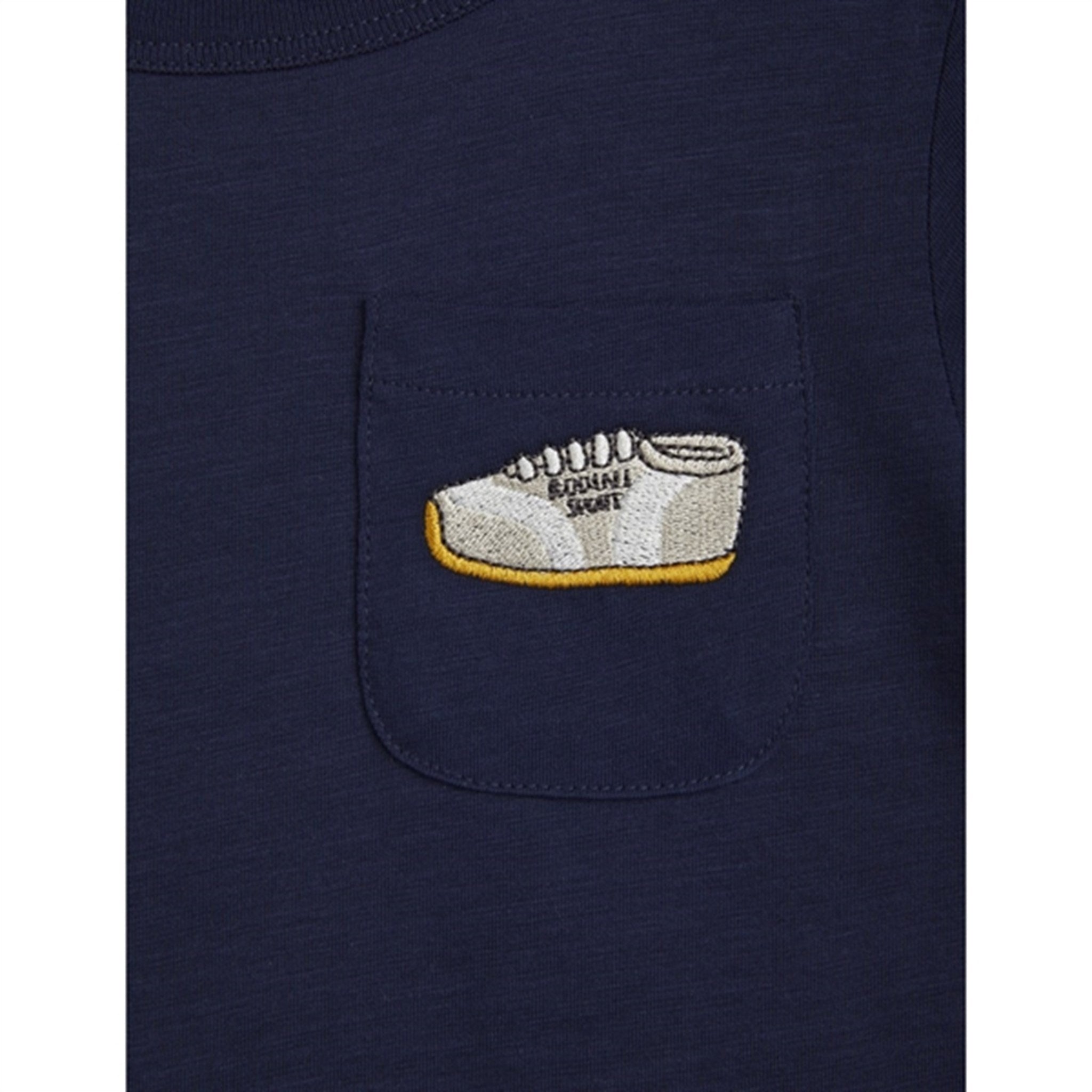 Mini Rodini Blue Jogging Emb T-shirt 2
