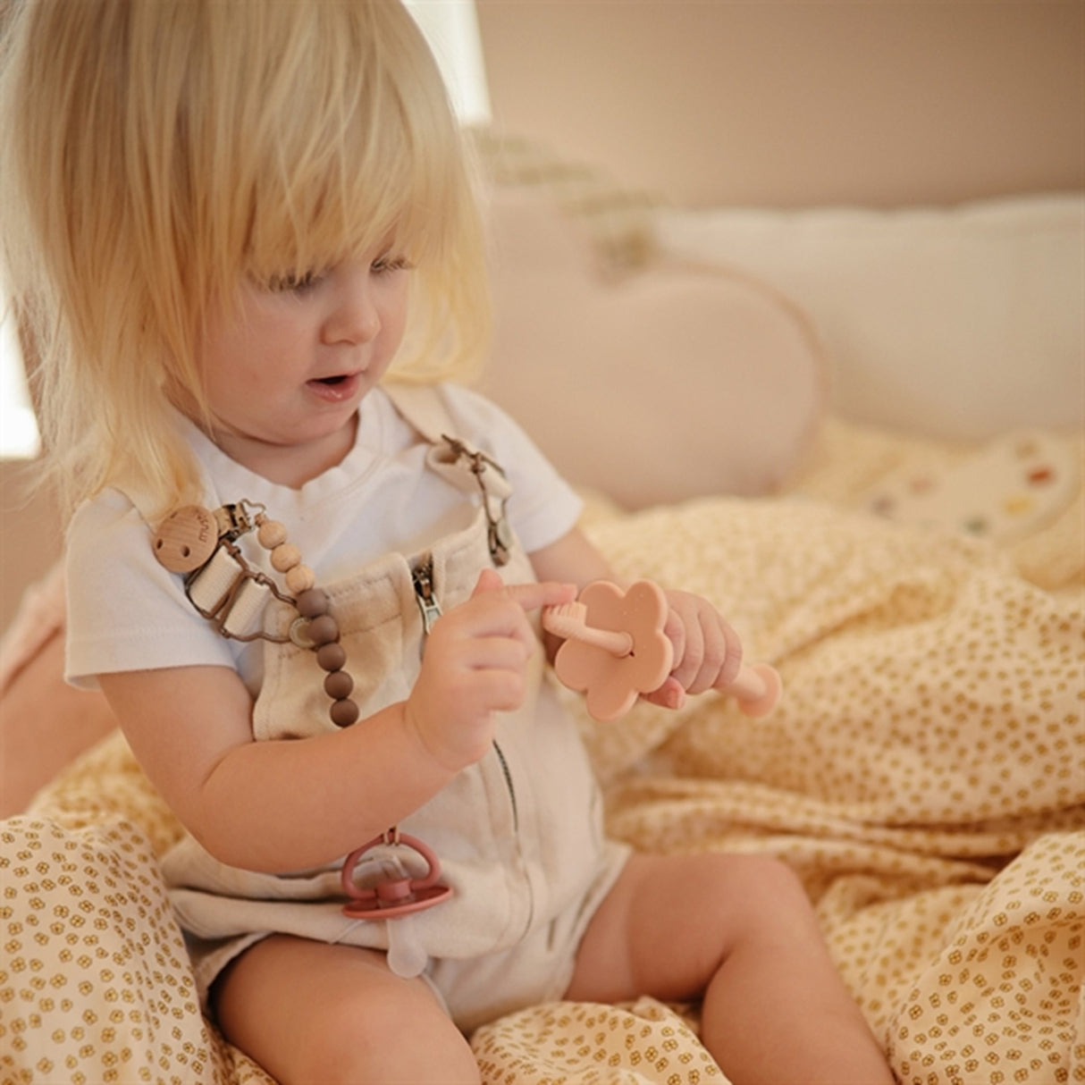 Mushie Tandbørste Flower Blush