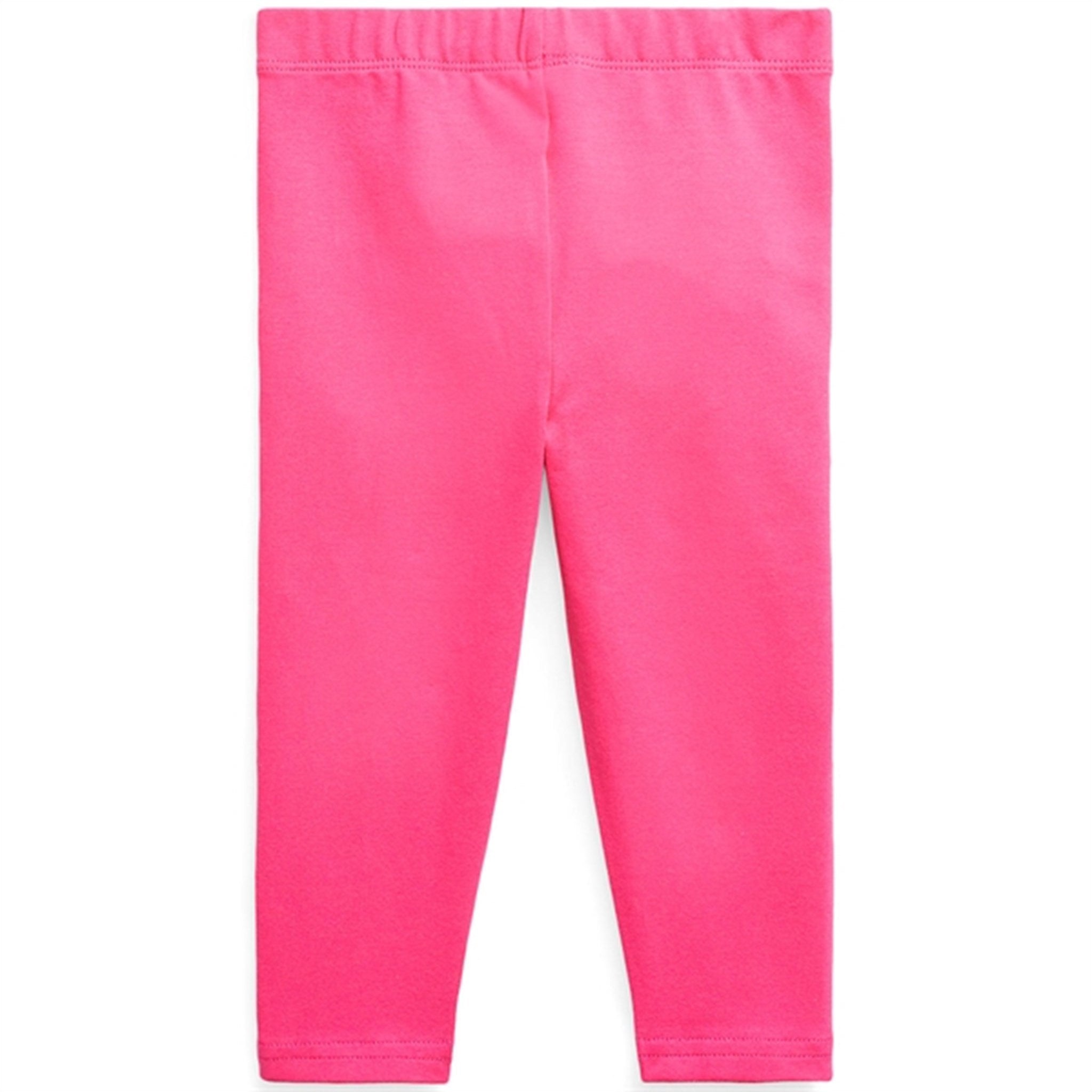 Ralph Lauren Baby Girl Leggings Stretch Jersey Accent Pink/Colby Blue