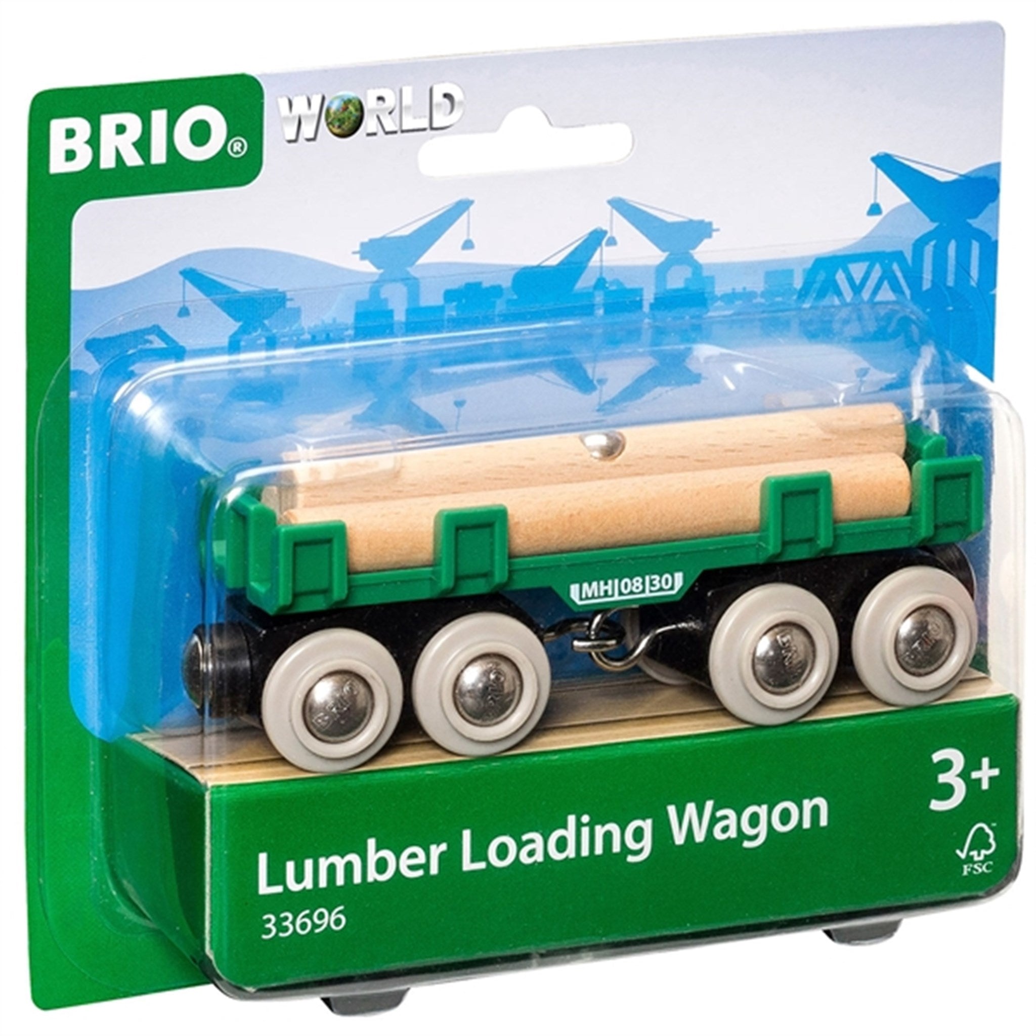 BRIO® Togvogn Med Tømmer 2