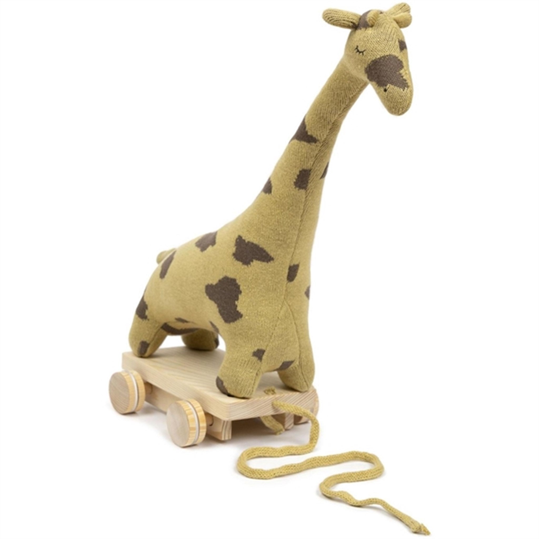 Smallstuff Strikket Trækdyr Giraffe Mustard/Mole