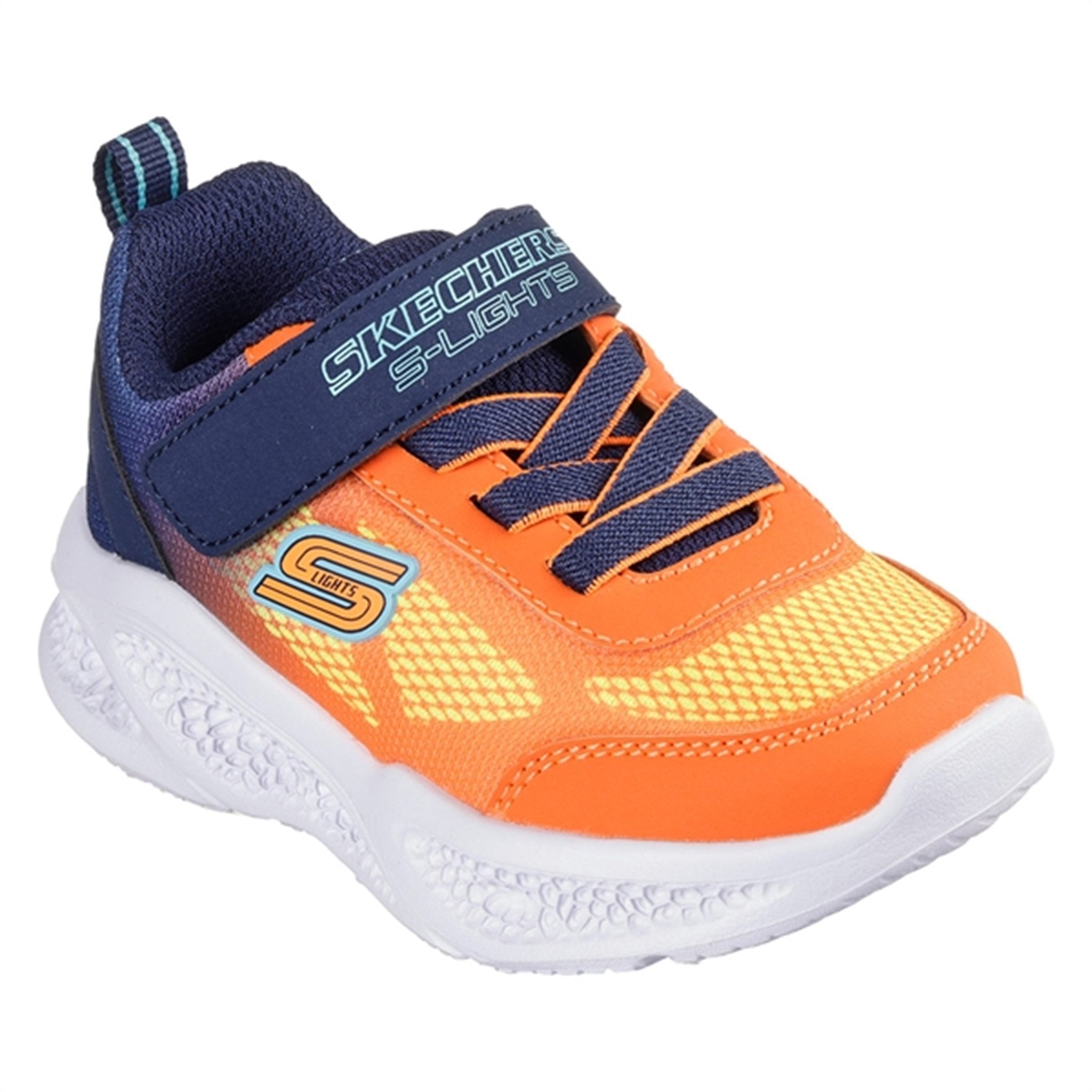 Skechers Meteor-Lights Sneakers Navy Orange
