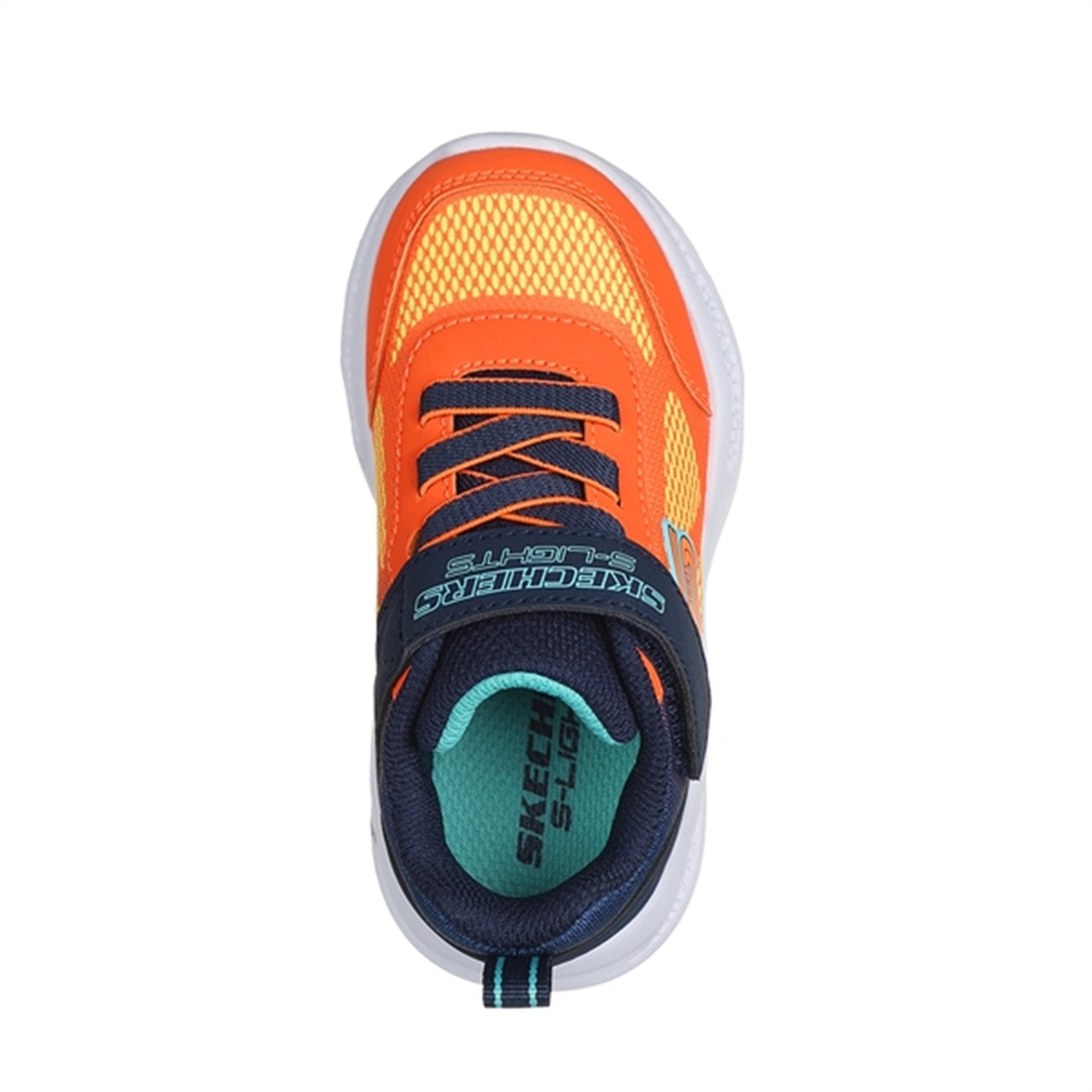 Skechers Meteor-Lights Sneakers Navy Orange 4
