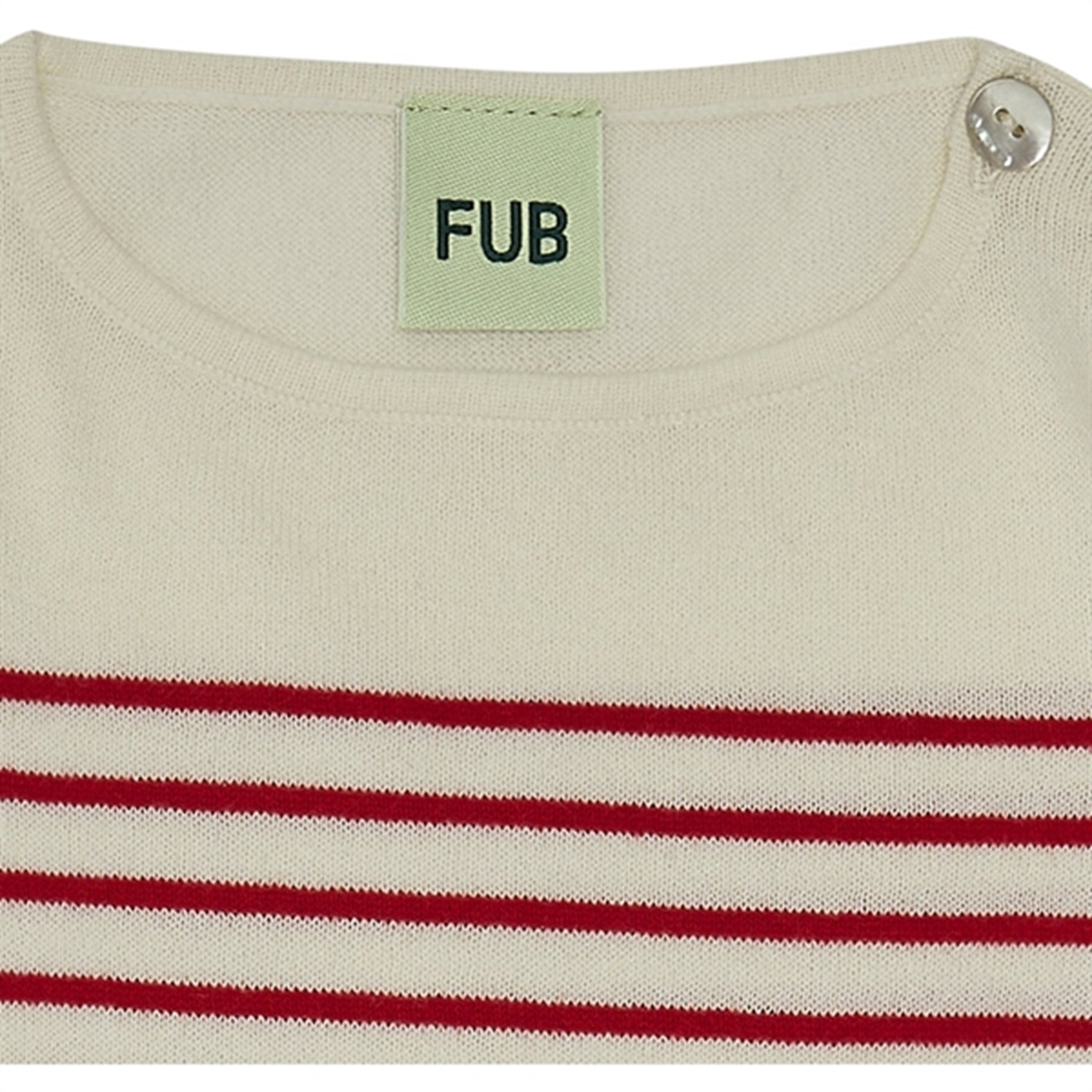 FUB Baby Bluse Ecru/Bright Red 2