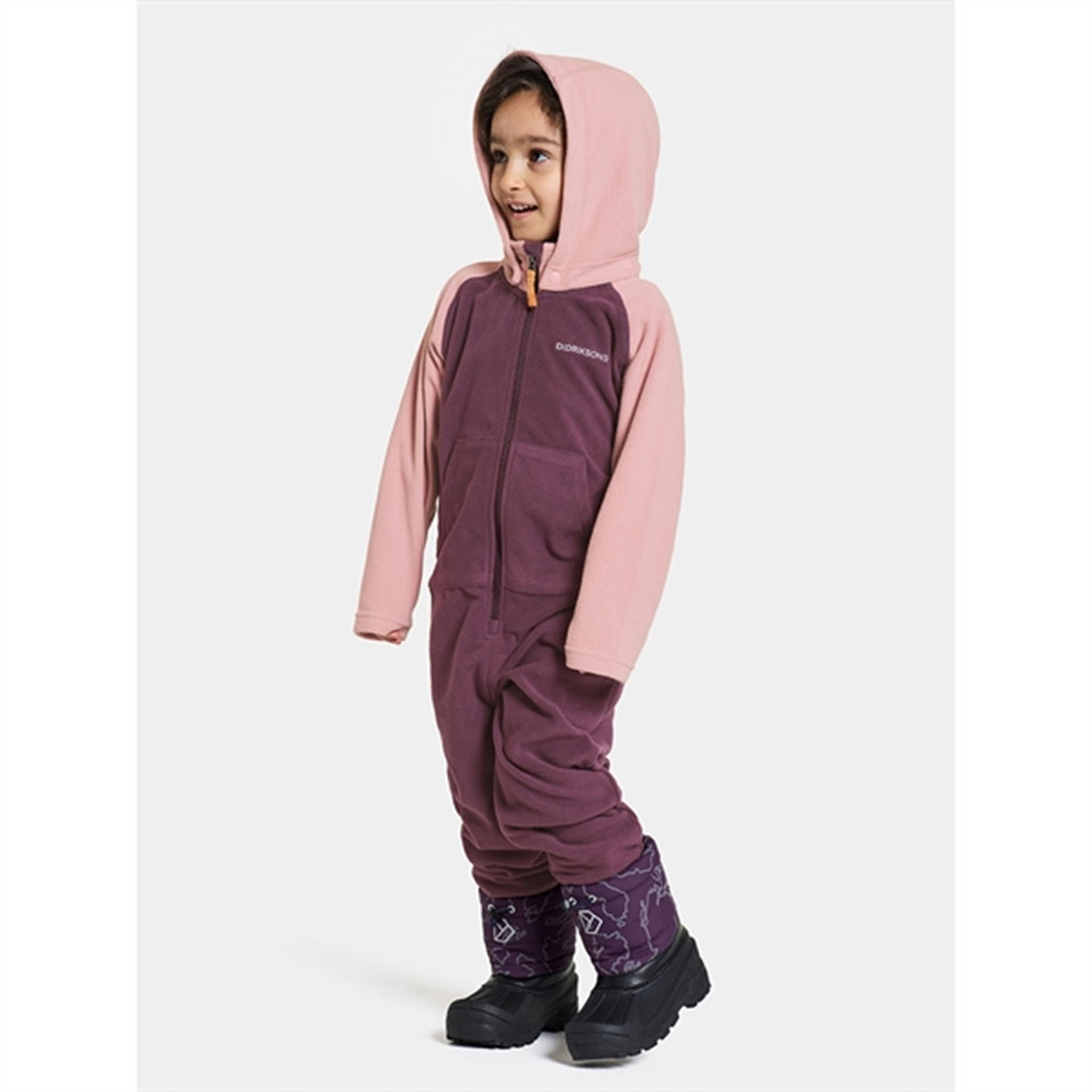 Didriksons Plumb Monte Kids Flecce Onesie