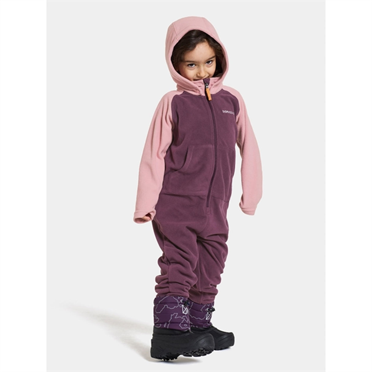 Didriksons Plumb Monte Kids Flecce Onesie