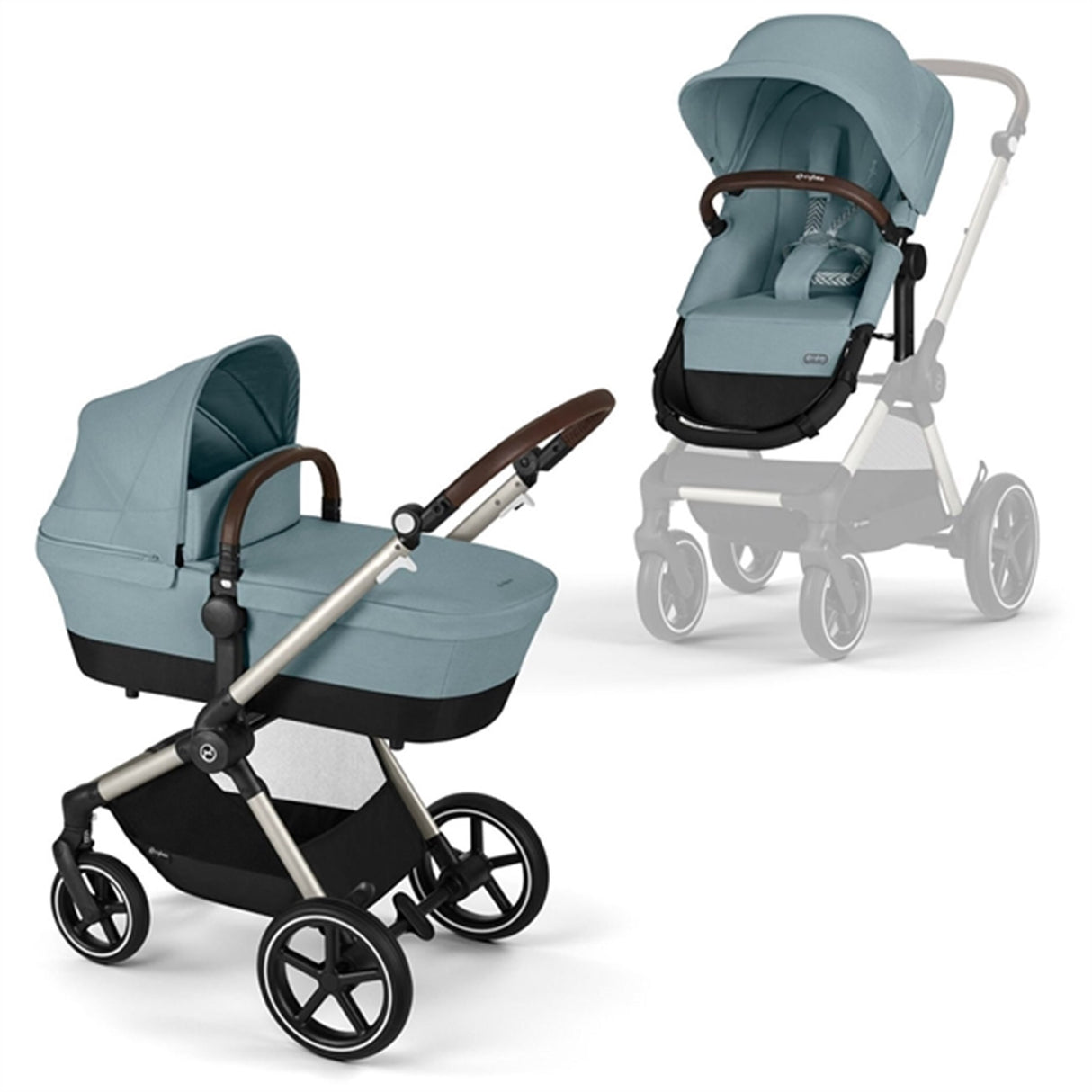 Cybex Eos Lux 2-i-1 Klapvogn Sky Blue