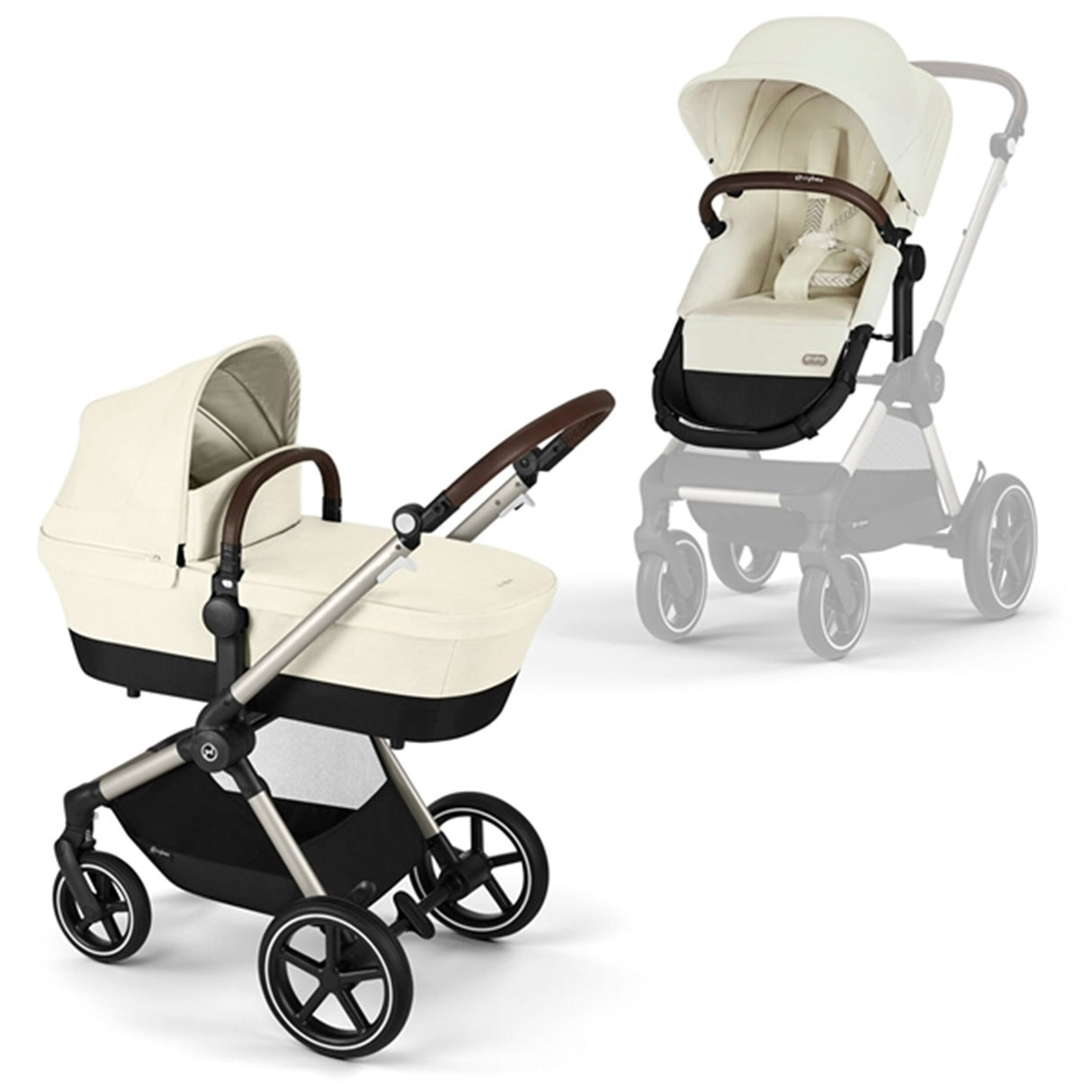 Cybex Eos Lux 2-i-1 Klapvogn Seashell Beige