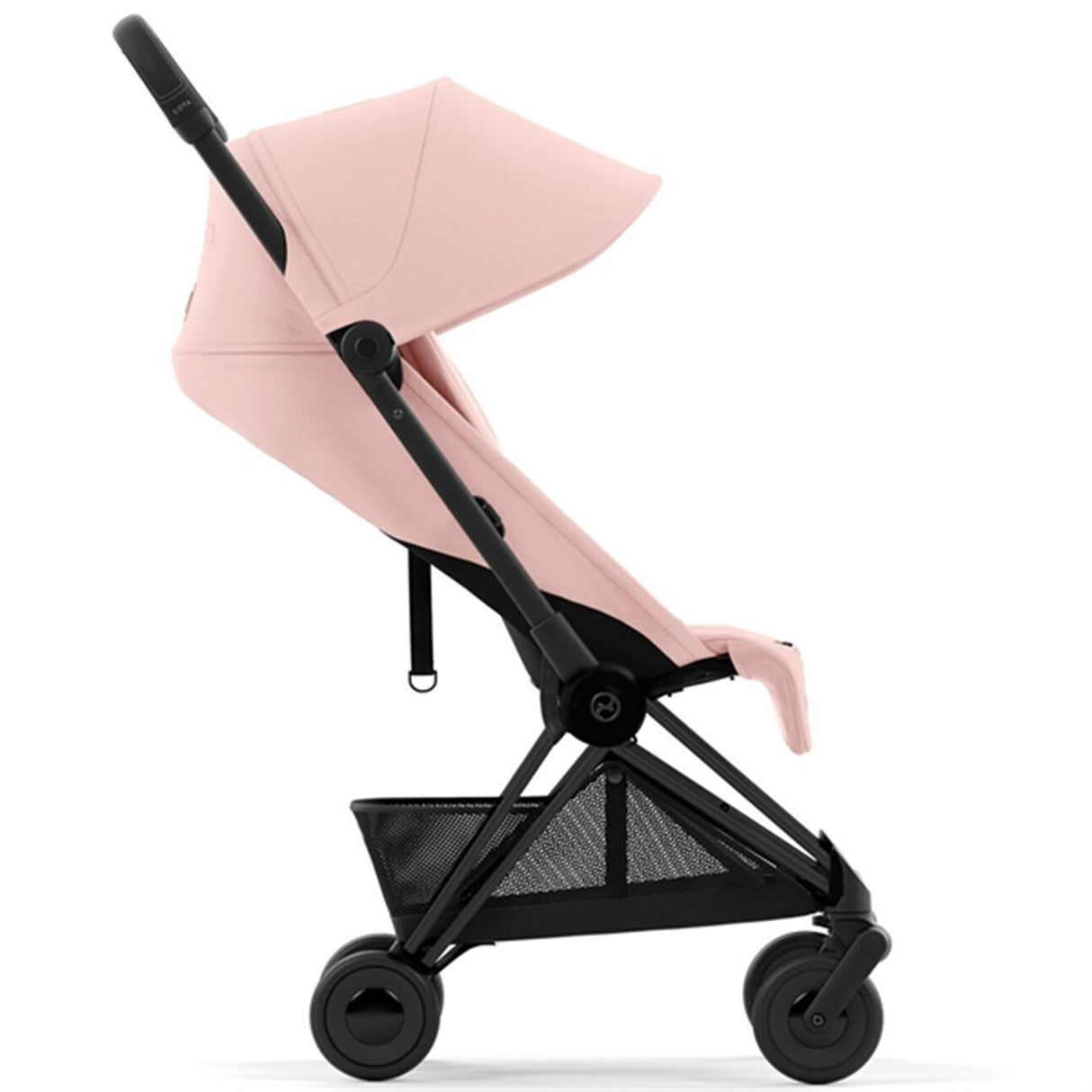 Cybex Coya Klapvogn Matt Black Peach Pink