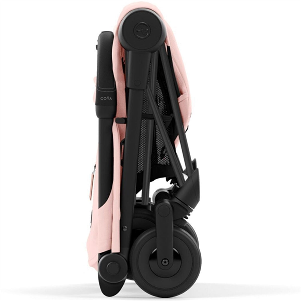 Cybex Coya Klapvogn Matt Black Peach Pink