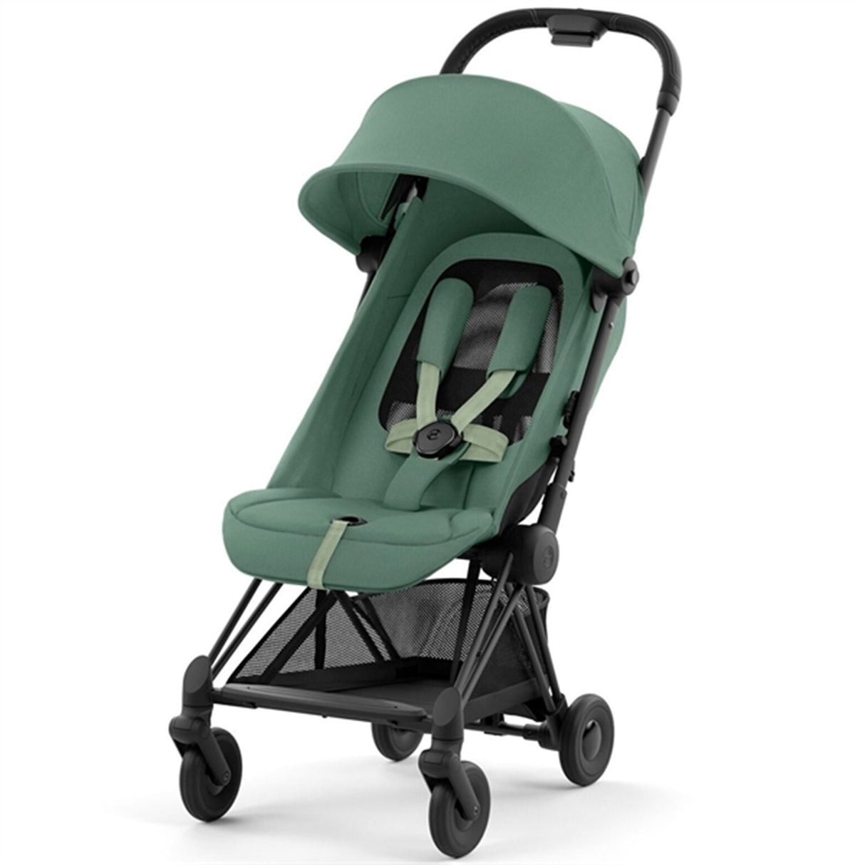 Cybex Coya Klapvogn Matt Black Leaf Green