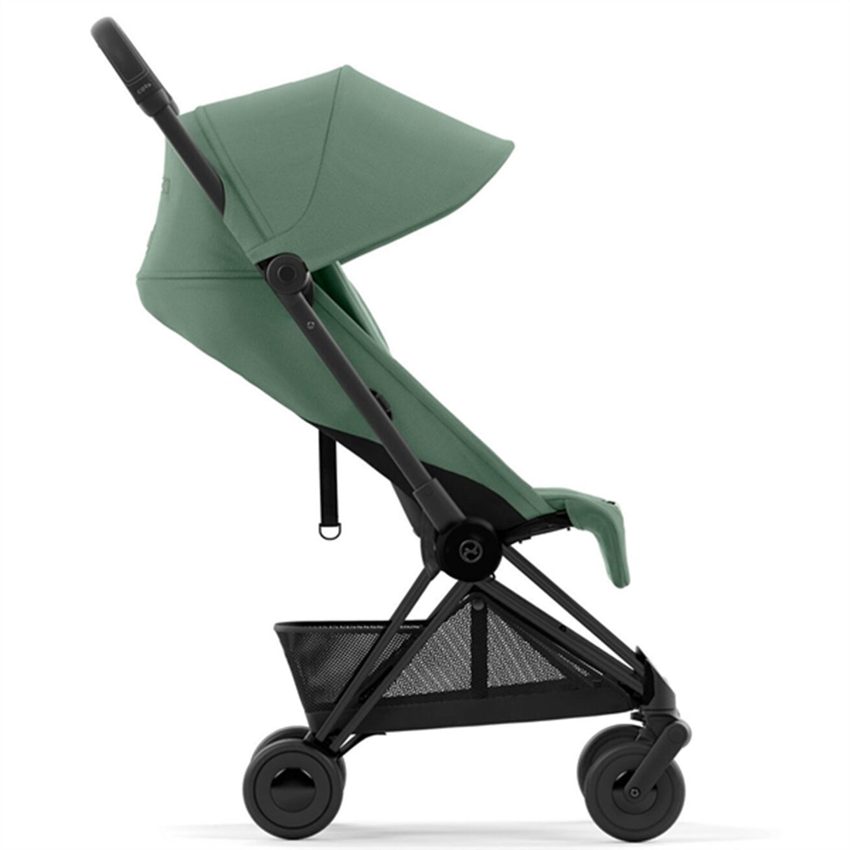 Cybex Coya Klapvogn Matt Black Leaf Green