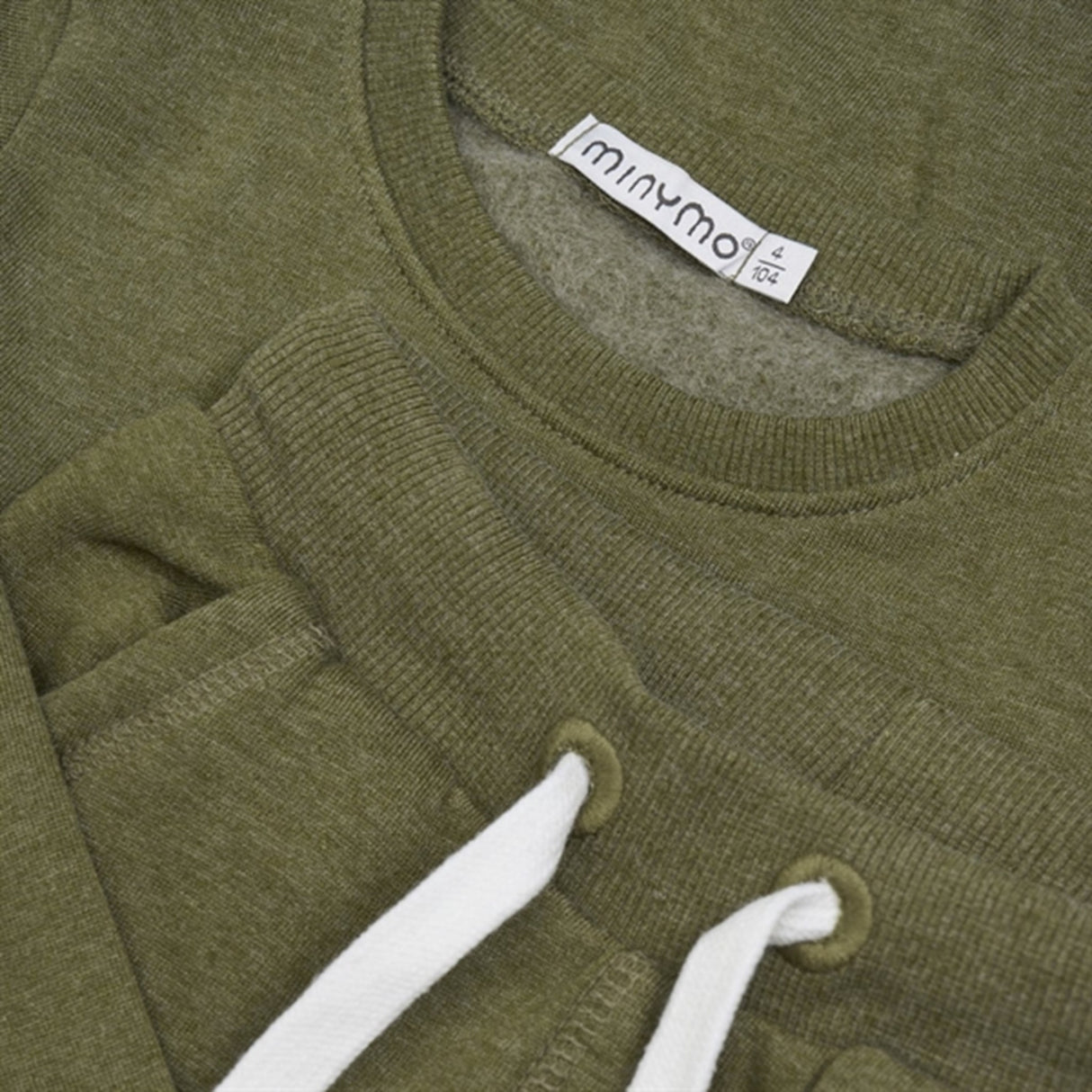 Minymo Dark Olive Sweat Sæt 2-pak NOOS
