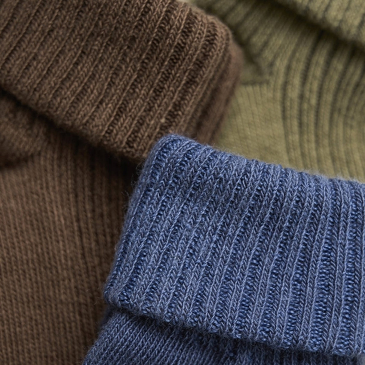 Minymo Dark Olive Strømper Baby 3-pak NOOS