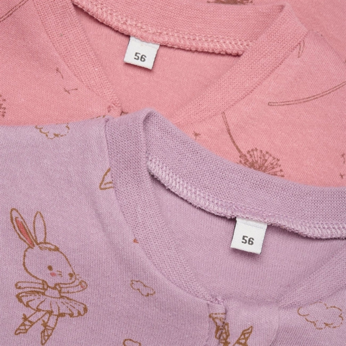 Pippi Natdragt med Lynlås 2-pak Dusty Rose