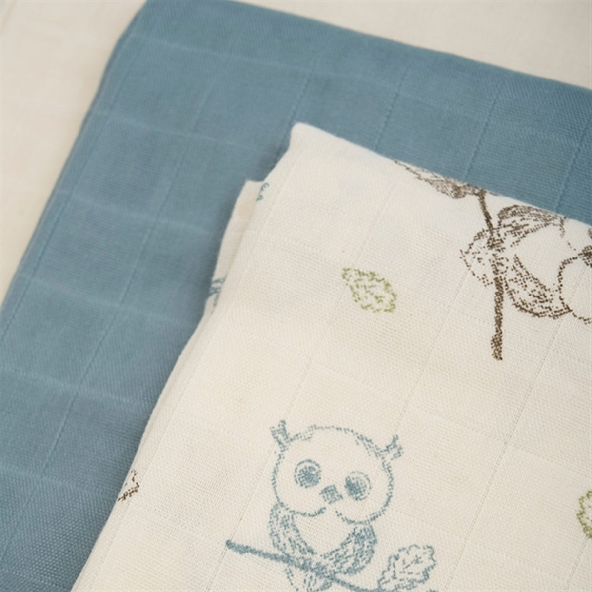 Pippi Økologiske Stofbleer 3-pak Metal Mint